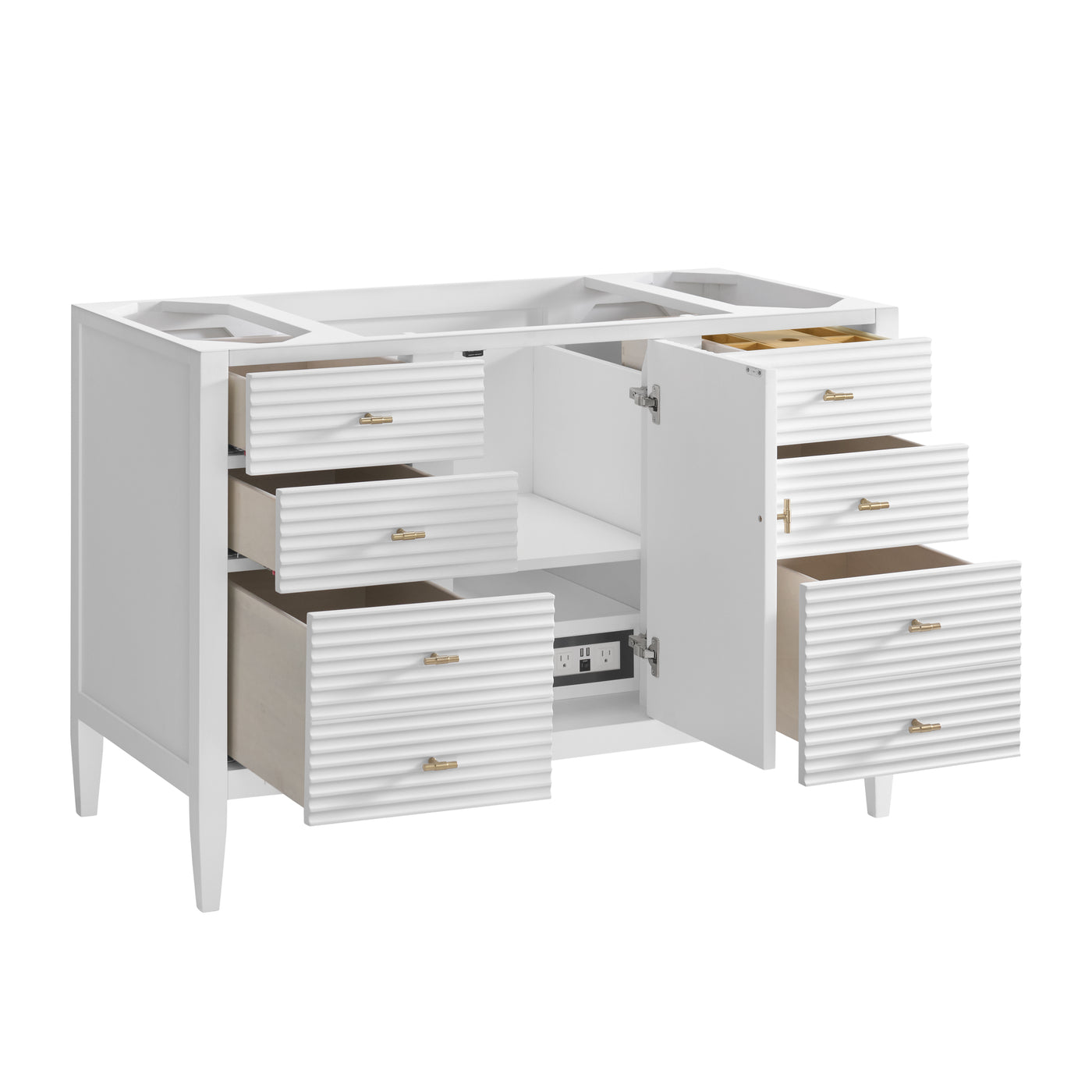 James Martin Myrrin 48" Single Bathroom Vanity, Bright White, view 22