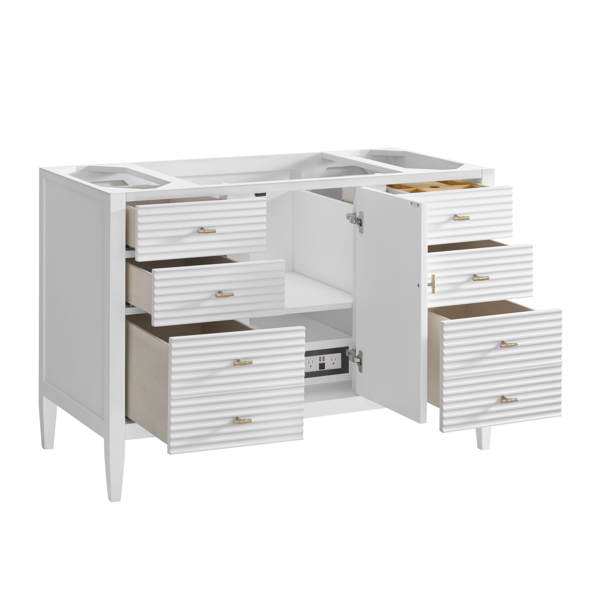 James Martin Myrrin 48" Single Bathroom Vanity, Bright White, view 22