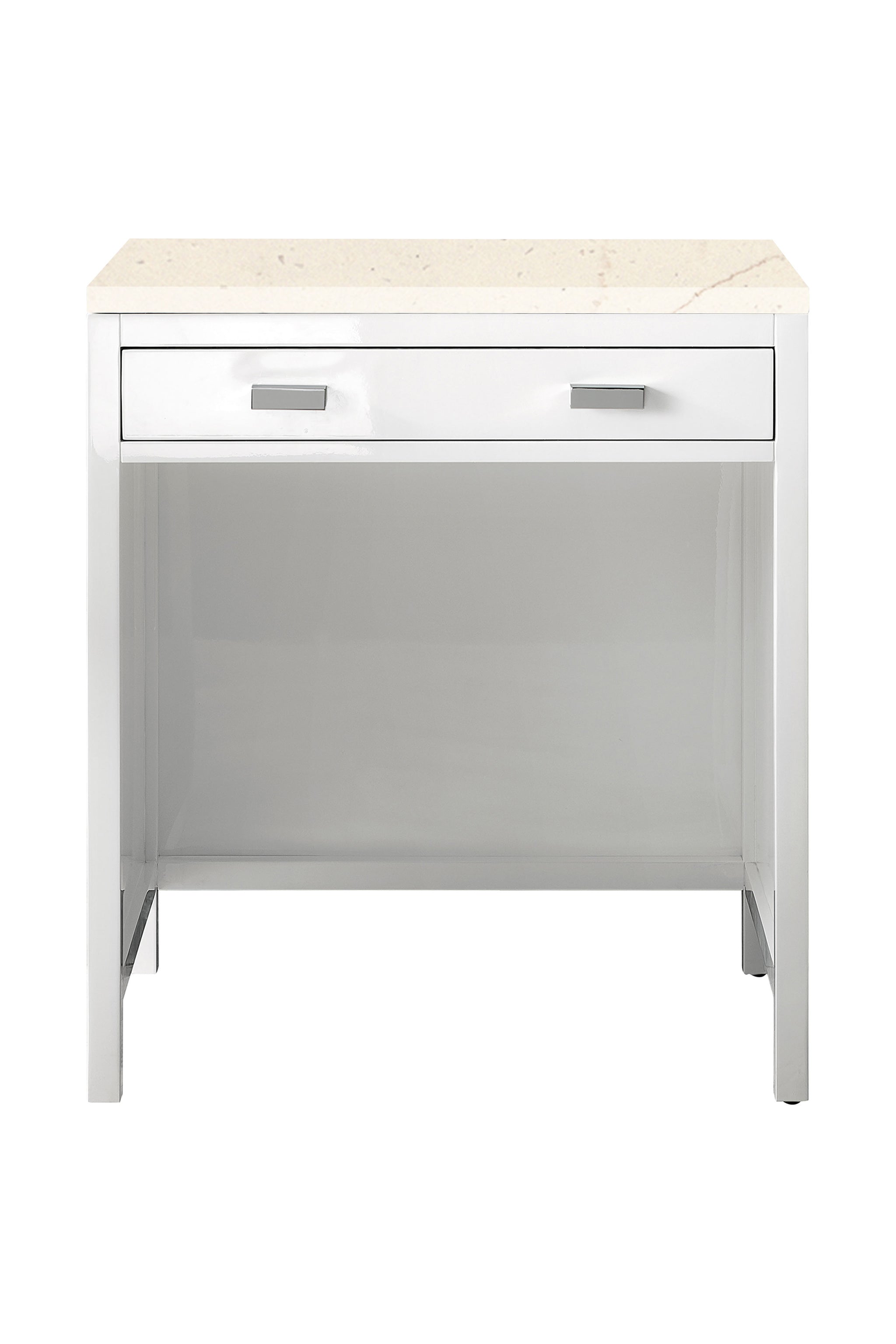 James Martin Addison 30" Countertop Unit, Glossy White with Eternal Marfil countertop