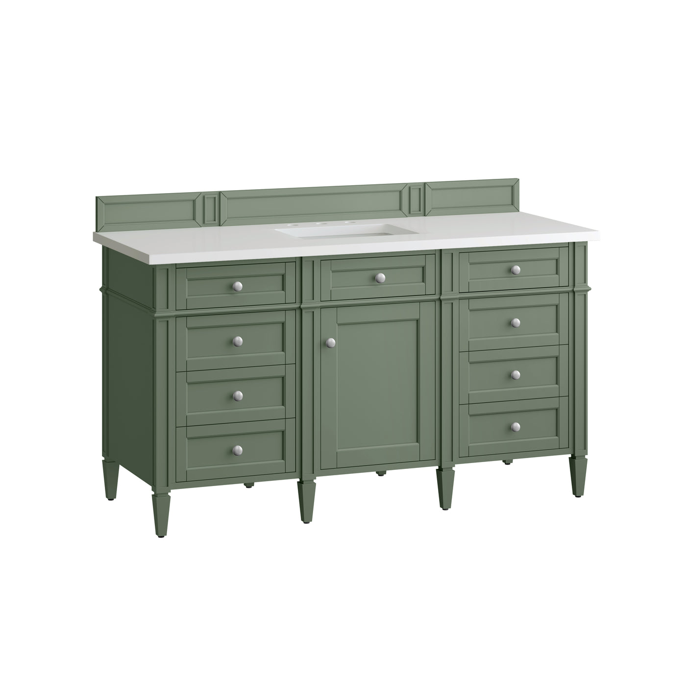 James Martin Brittany 60" Single Bathroom Vanity, Smokey Celadon, view 39
