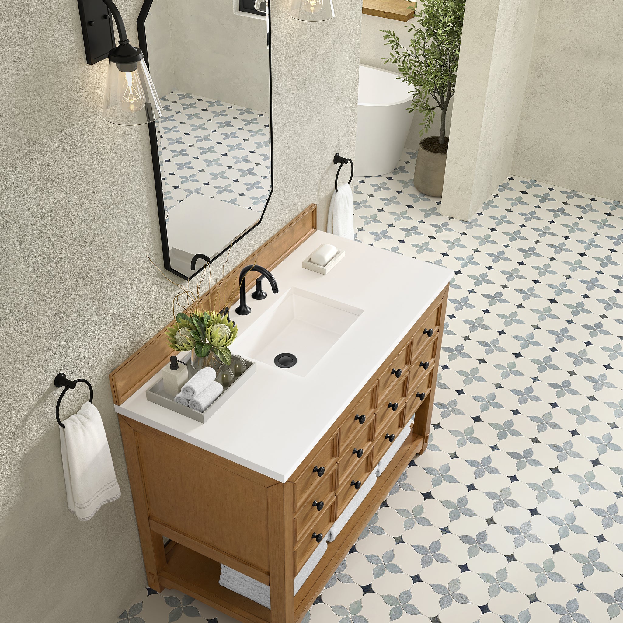 James Martin Malibu 48" Single Bathroom Vanity, Amber Birch, view 37
