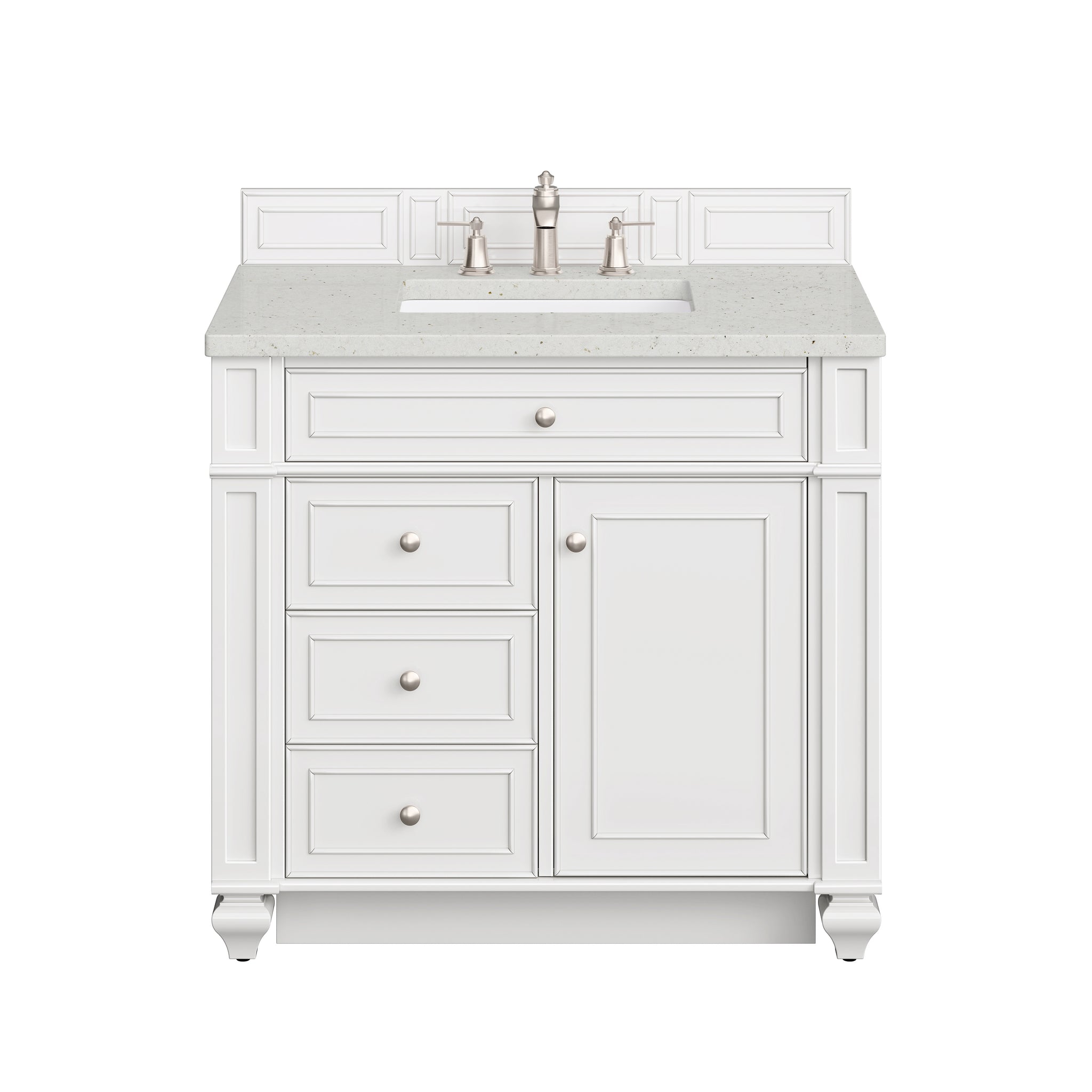 James Martin Bristol 36" Single Bathroom Vanity, Bright White, view 16