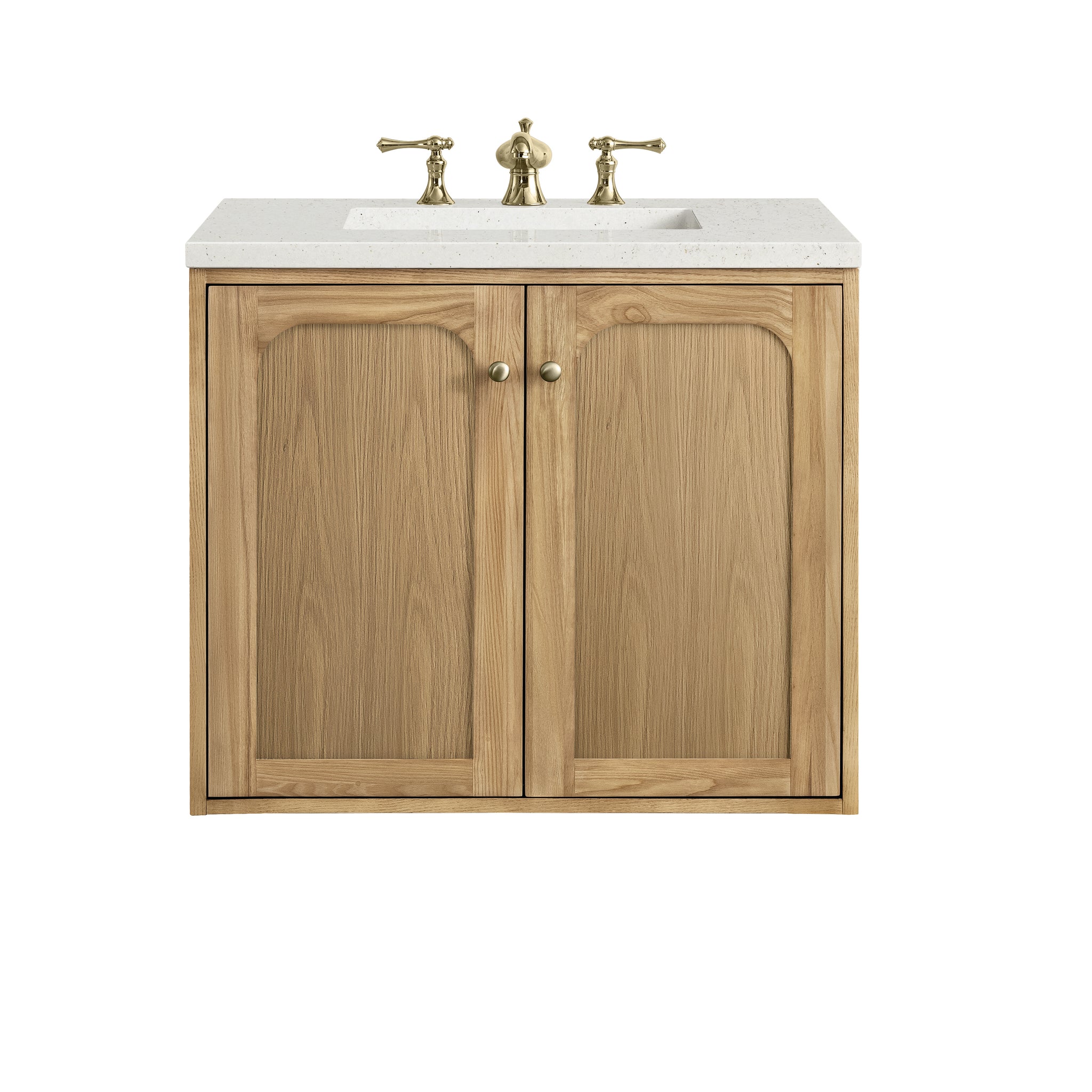 James Martin Laurent 30" Dual Mount Single Bathroom Vanity, Light Natural Oak, view 23