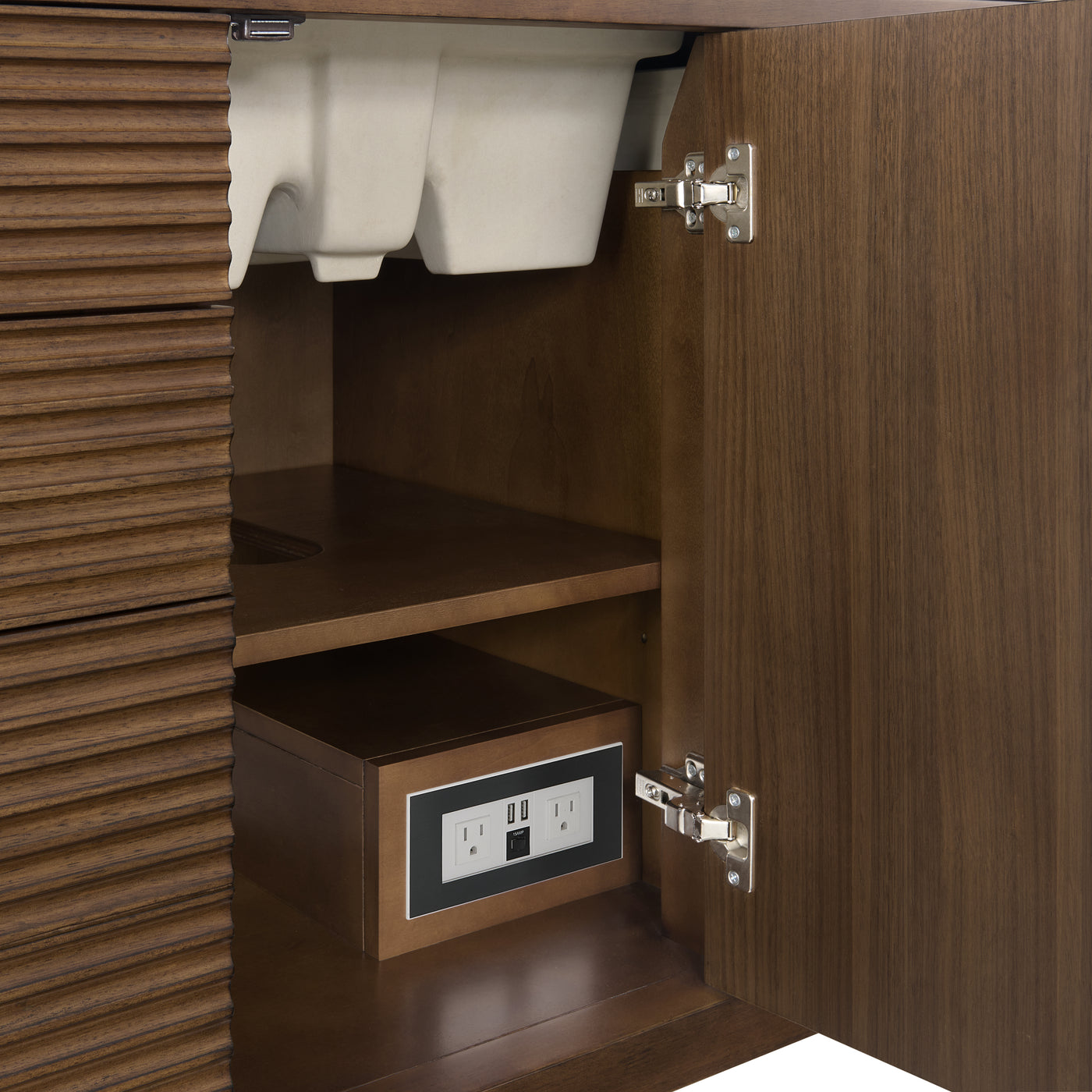 James Martin Myrrin 48" Single Bathroom Vanity, Mid-Century Walnut, view 36
