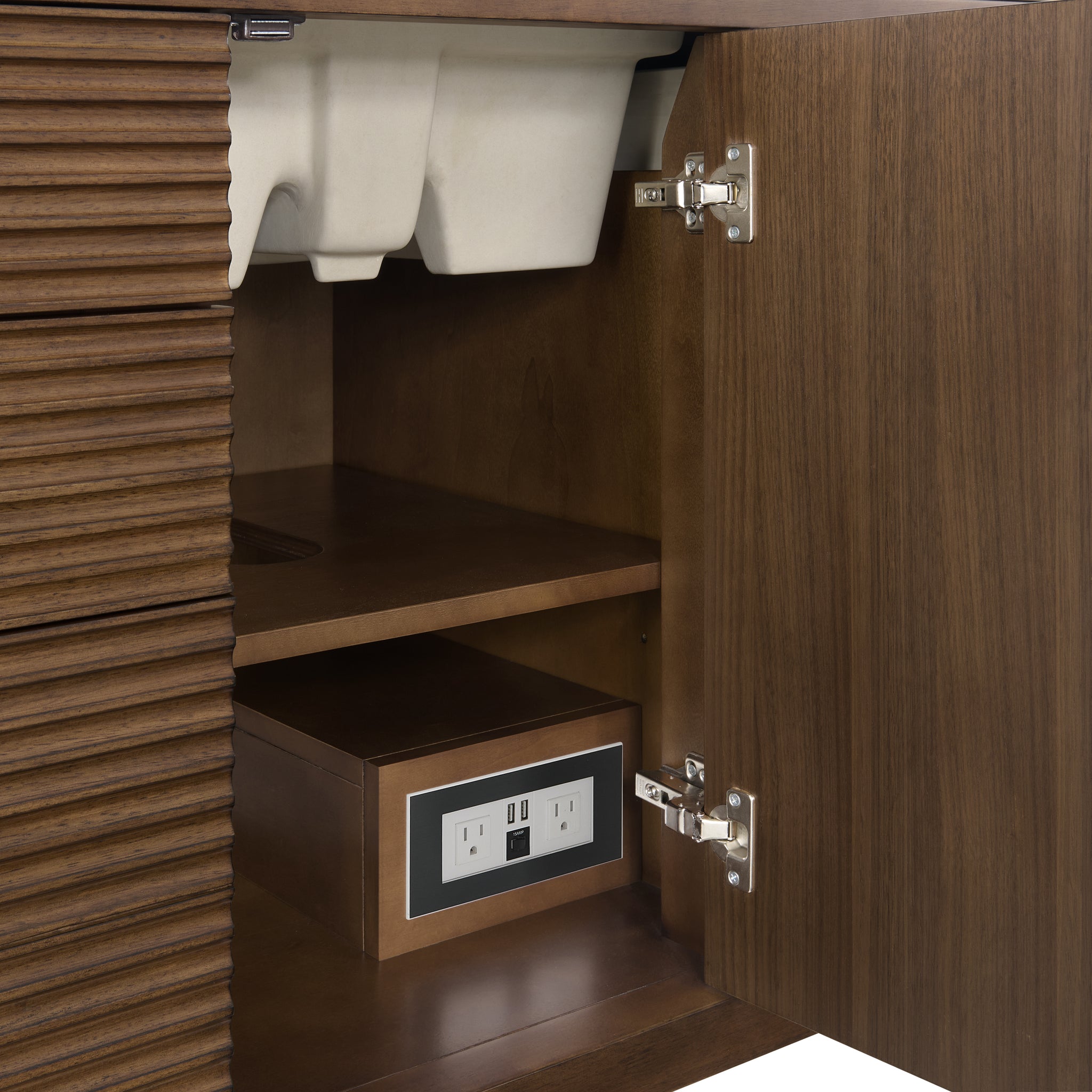 James Martin Myrrin 48" Single Bathroom Vanity, Mid-Century Walnut, view 36