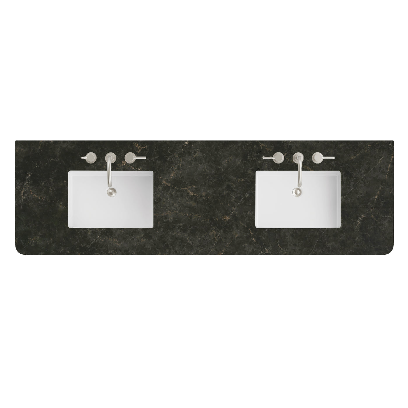 James Martin 72" Double Vanity Top with Phantome (Radius Cut, Widespread) countertop