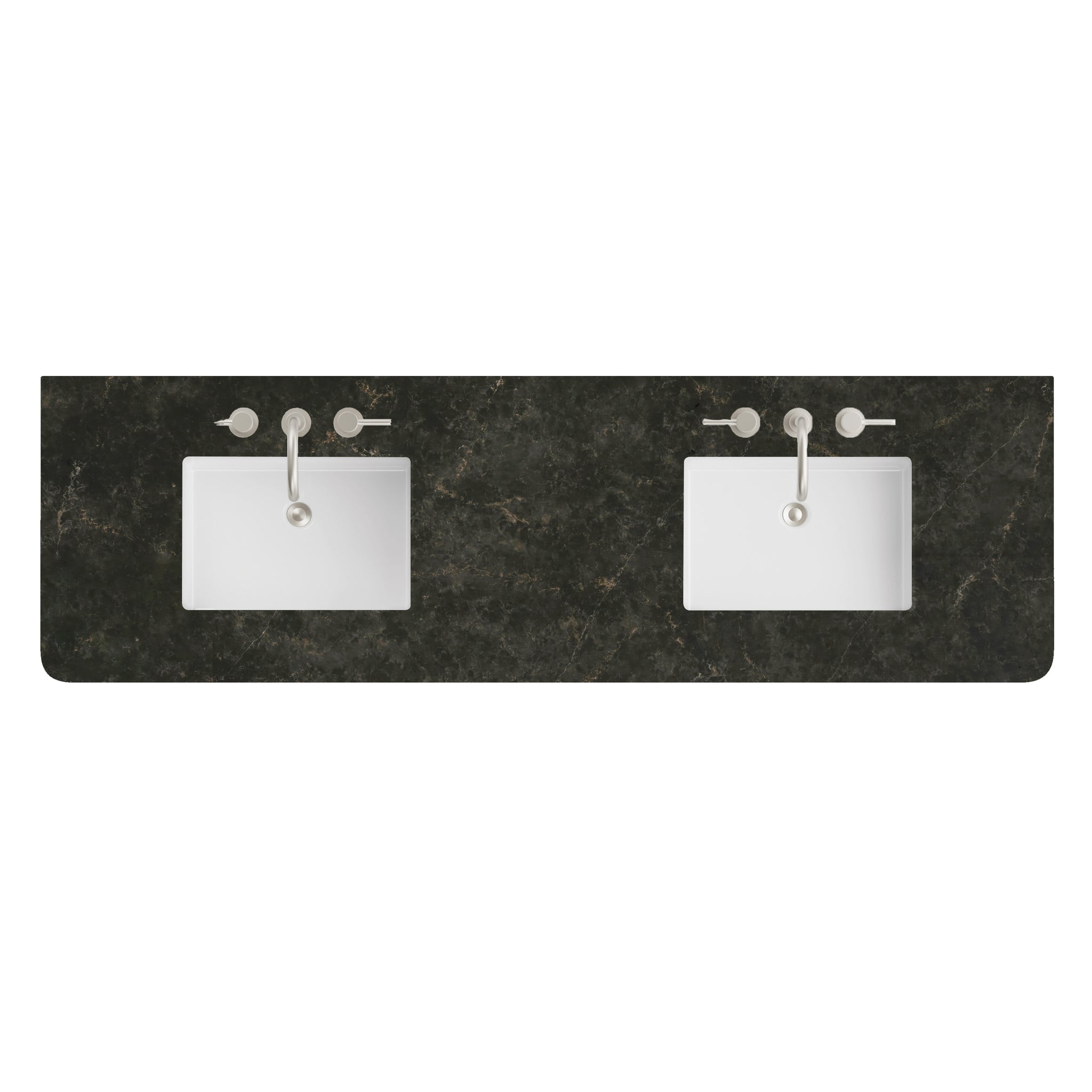 James Martin 72" Double Vanity Top with Phantome (Radius Cut, Widespread) countertop