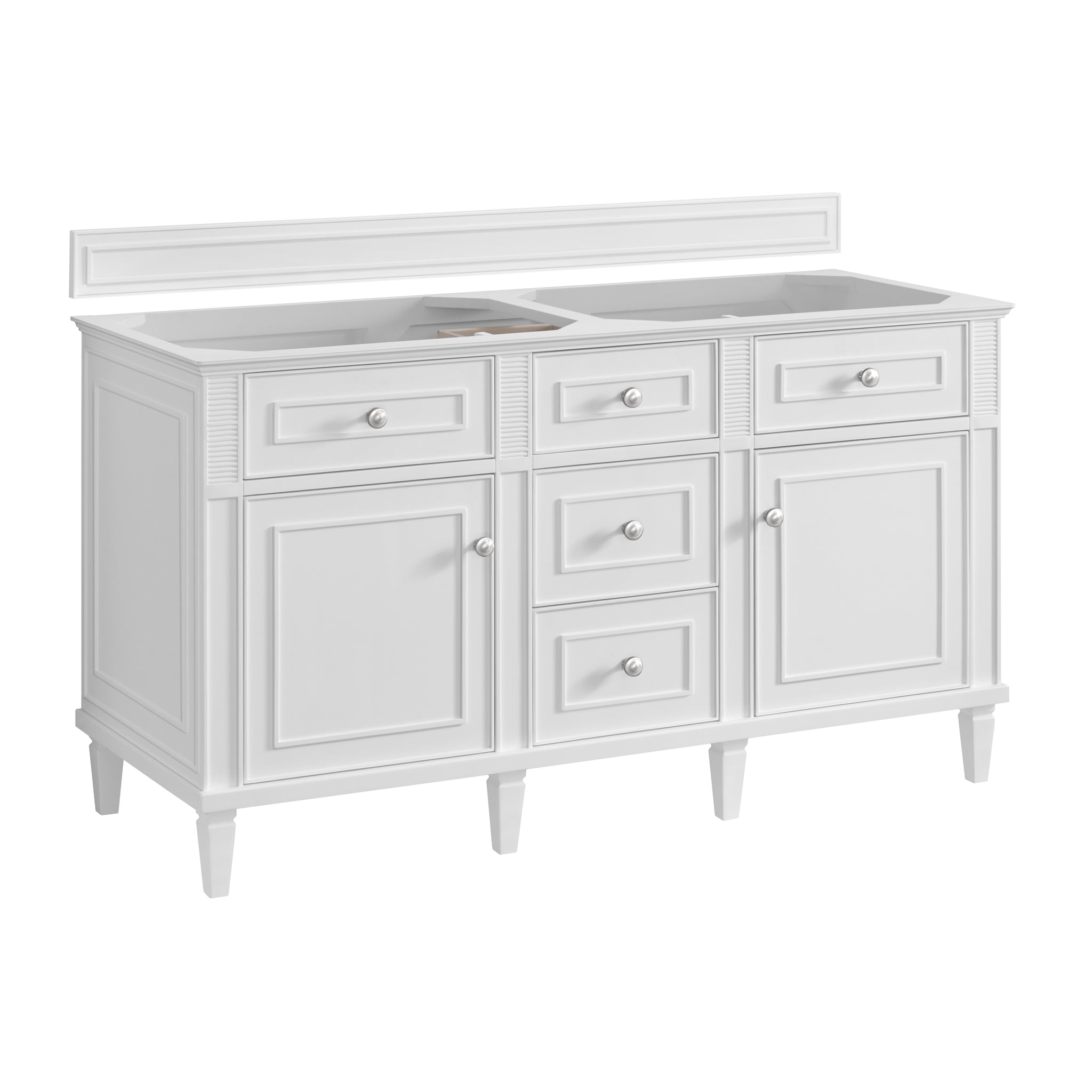 James Martin Lorelai 60" Double Bathroom Vanity, Bright White, view 25