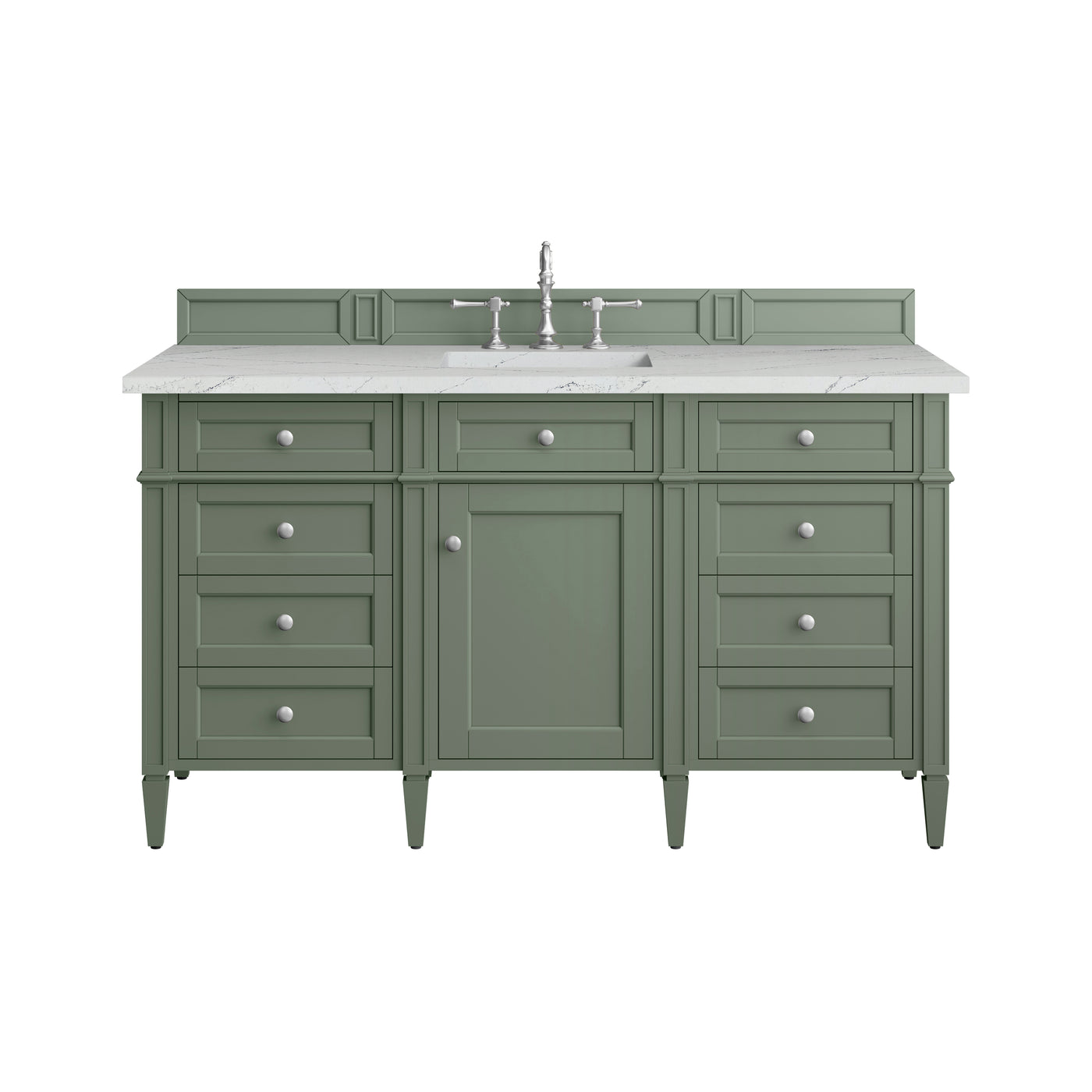 James Martin Brittany 60" Single Bathroom Vanity, Smokey Celadon, view 25
