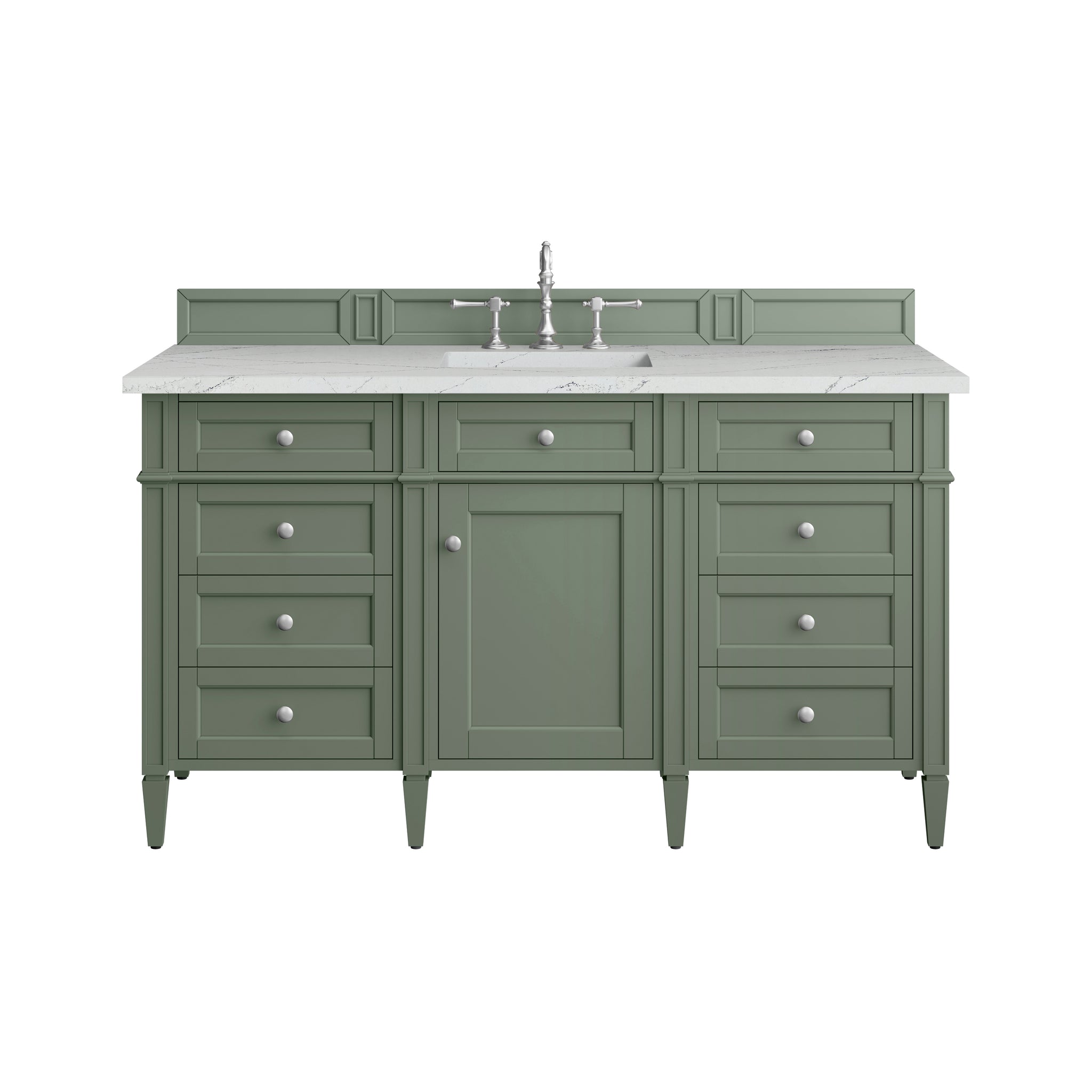 James Martin Brittany 60" Single Bathroom Vanity, Smokey Celadon, view 25