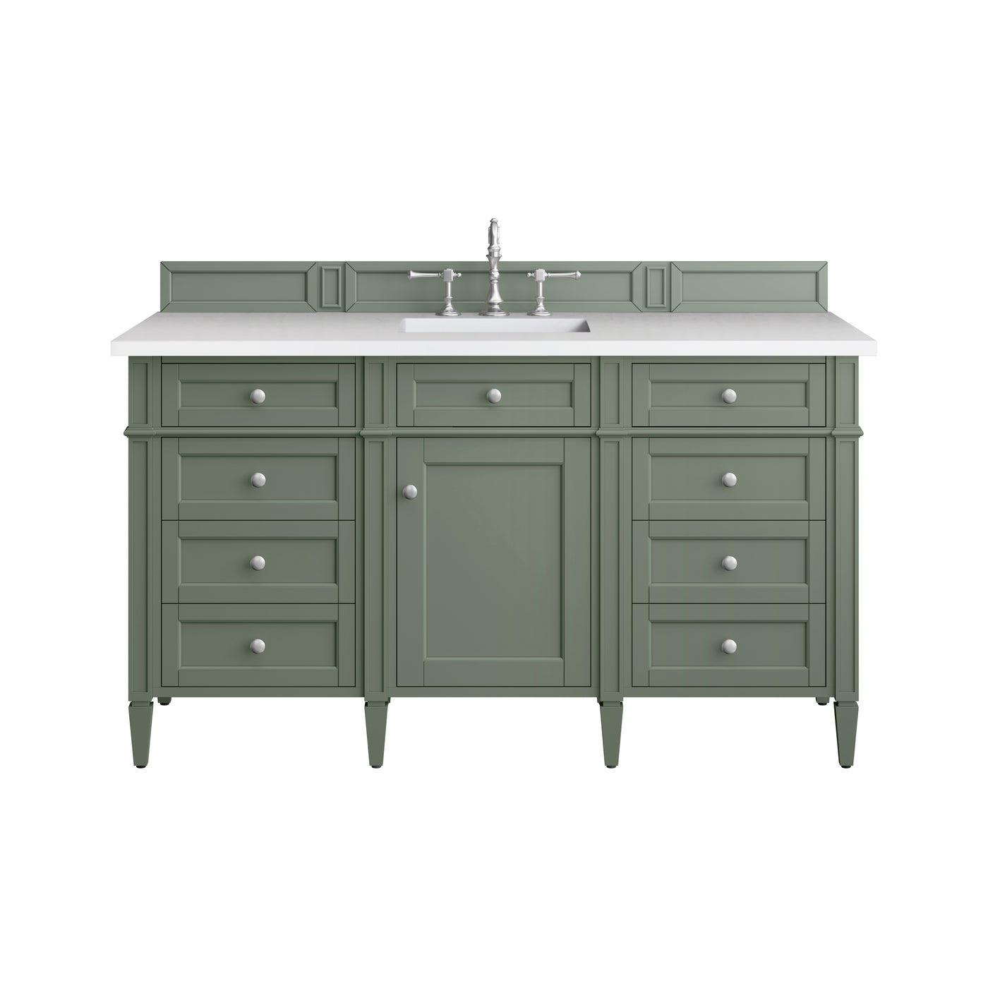 James Martin Brittany 60" Single Bathroom Vanity, Smokey Celadon, view 35