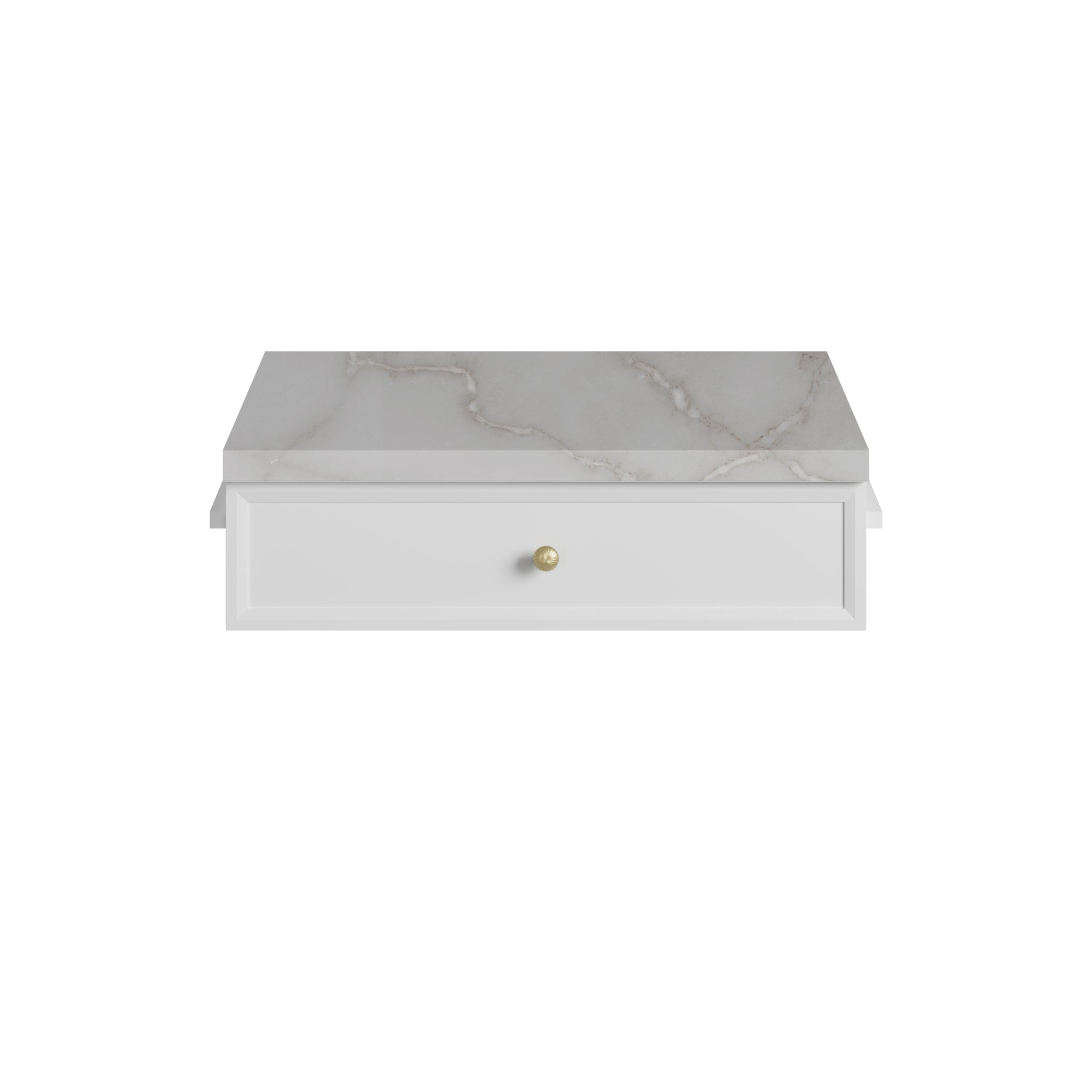 James Martin Bellshire 24" Drawer Unit, Bright White with Victorian Silver countertop