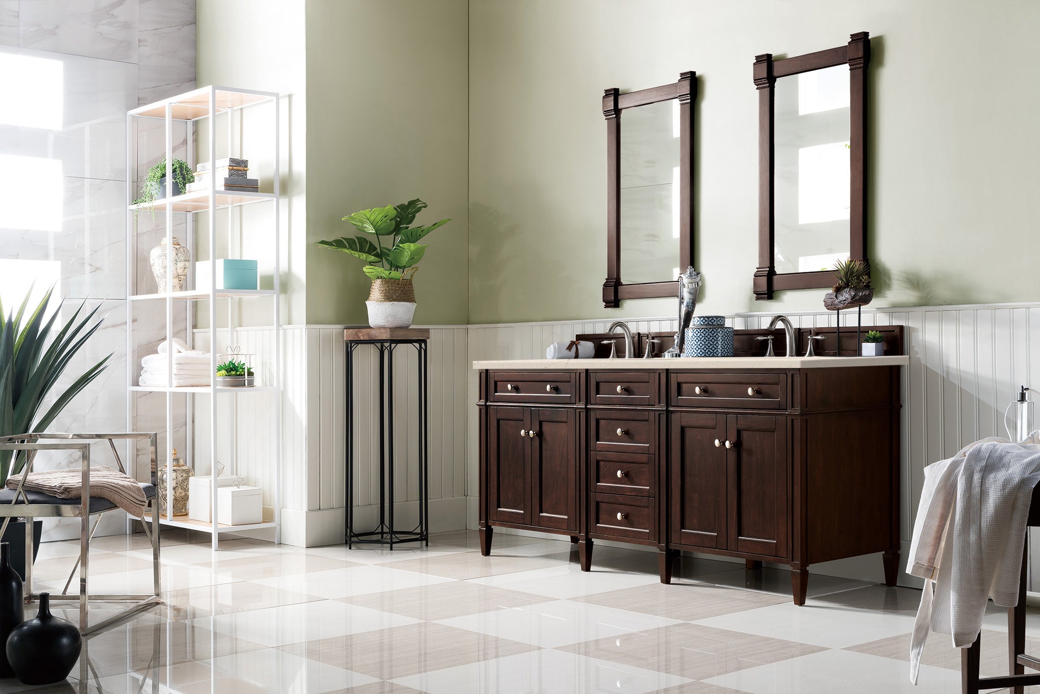 James Martin Brittany 72" Double Bathroom Vanity, Burnished Mahogany, view 23