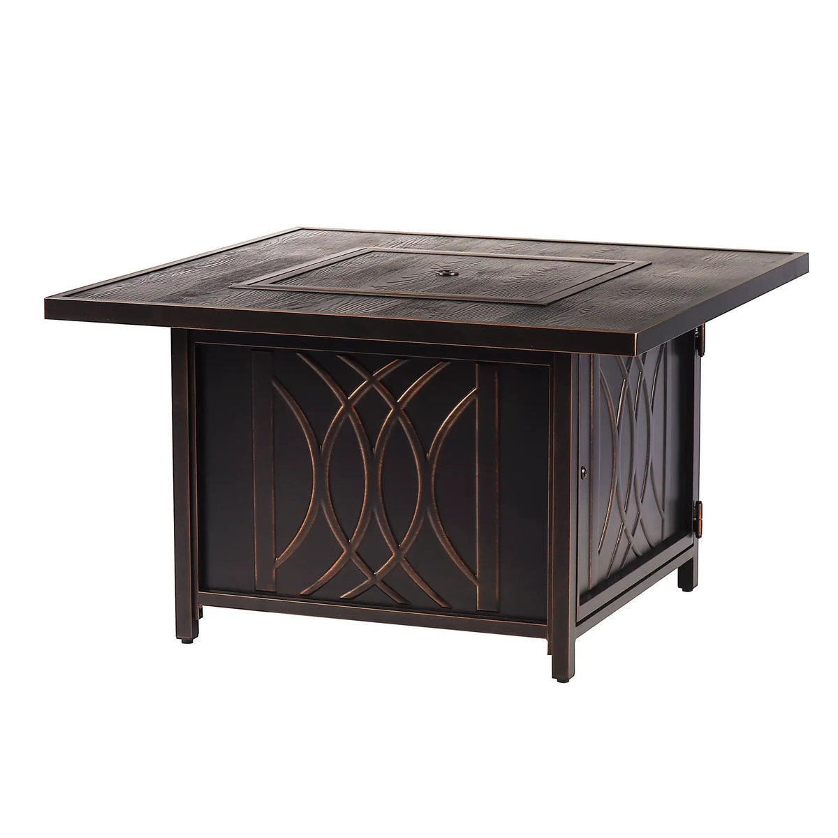 Aluminum 42-in Square Propane Fire Table with Beads, Covers and Lid by Sharicks
