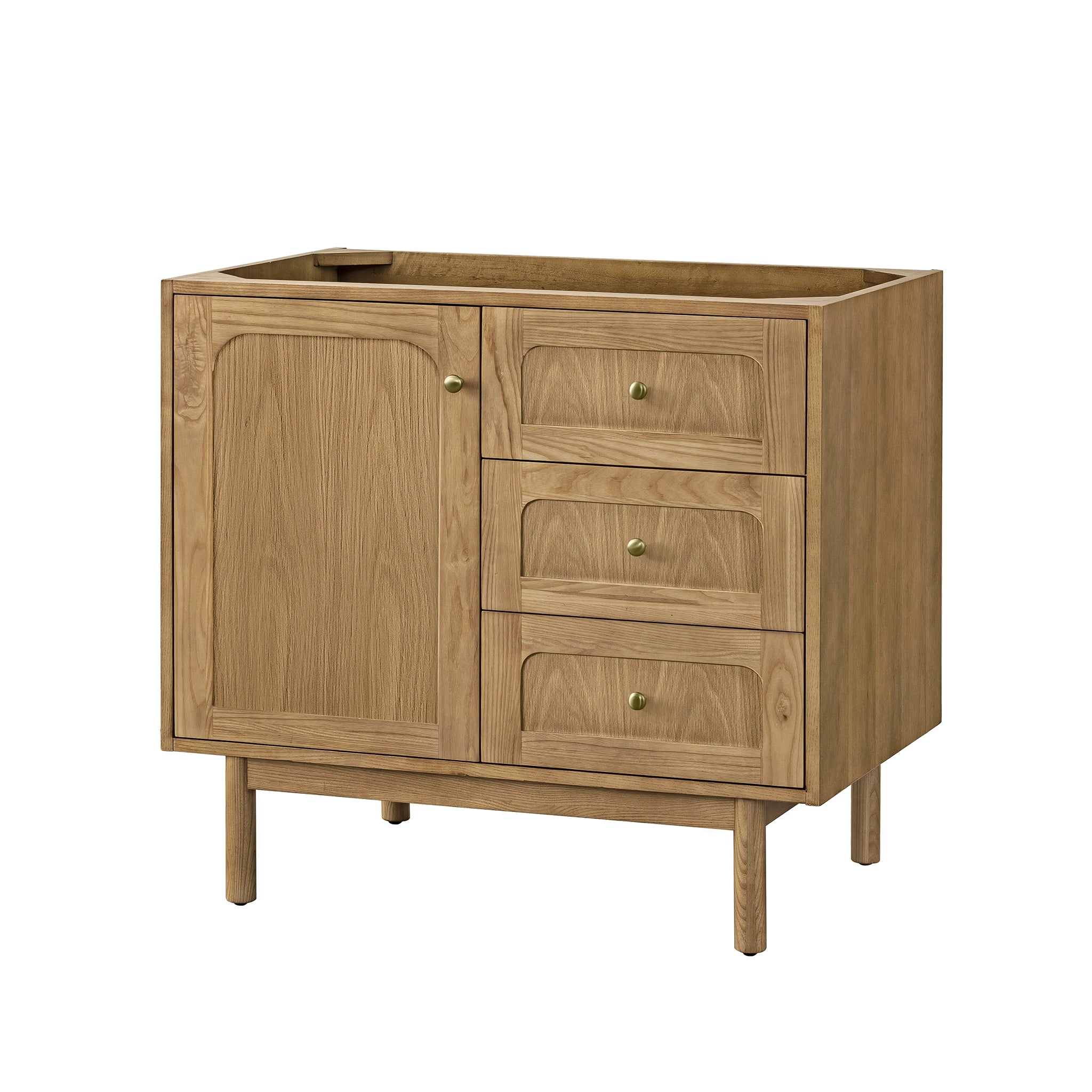James Martin Laurent 36" Dual Mount Single Bathroom Vanity, Light Natural Oak, view 14