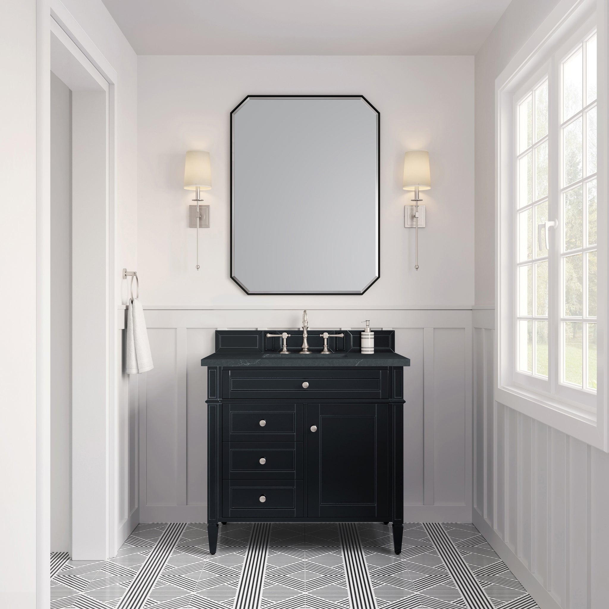 James Martin Brittany 36" Single Bathroom Vanity, Black Onyx, view 26