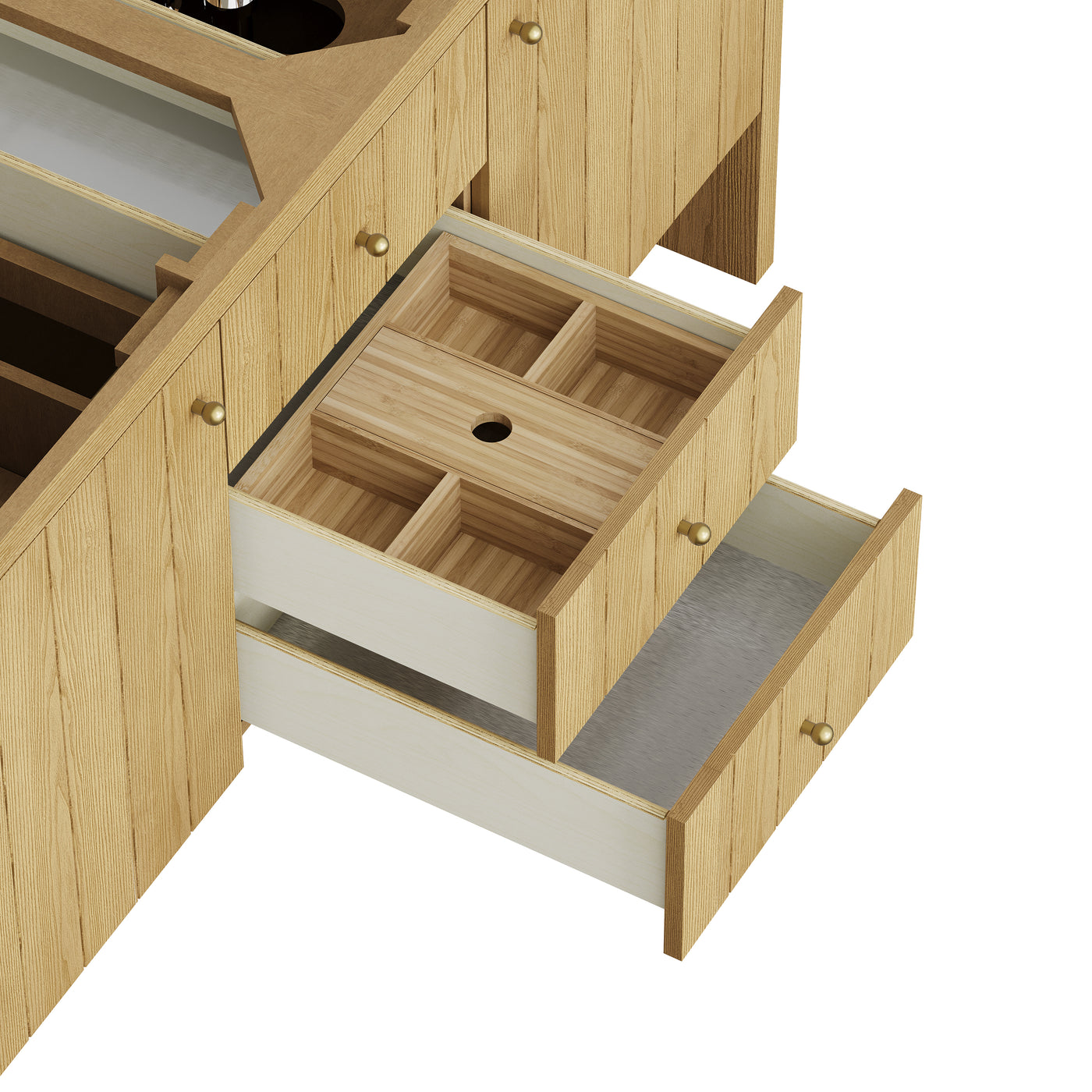 James Martin Hudson 60" Double Bathroom Vanity, Light Natural Oak, view 29