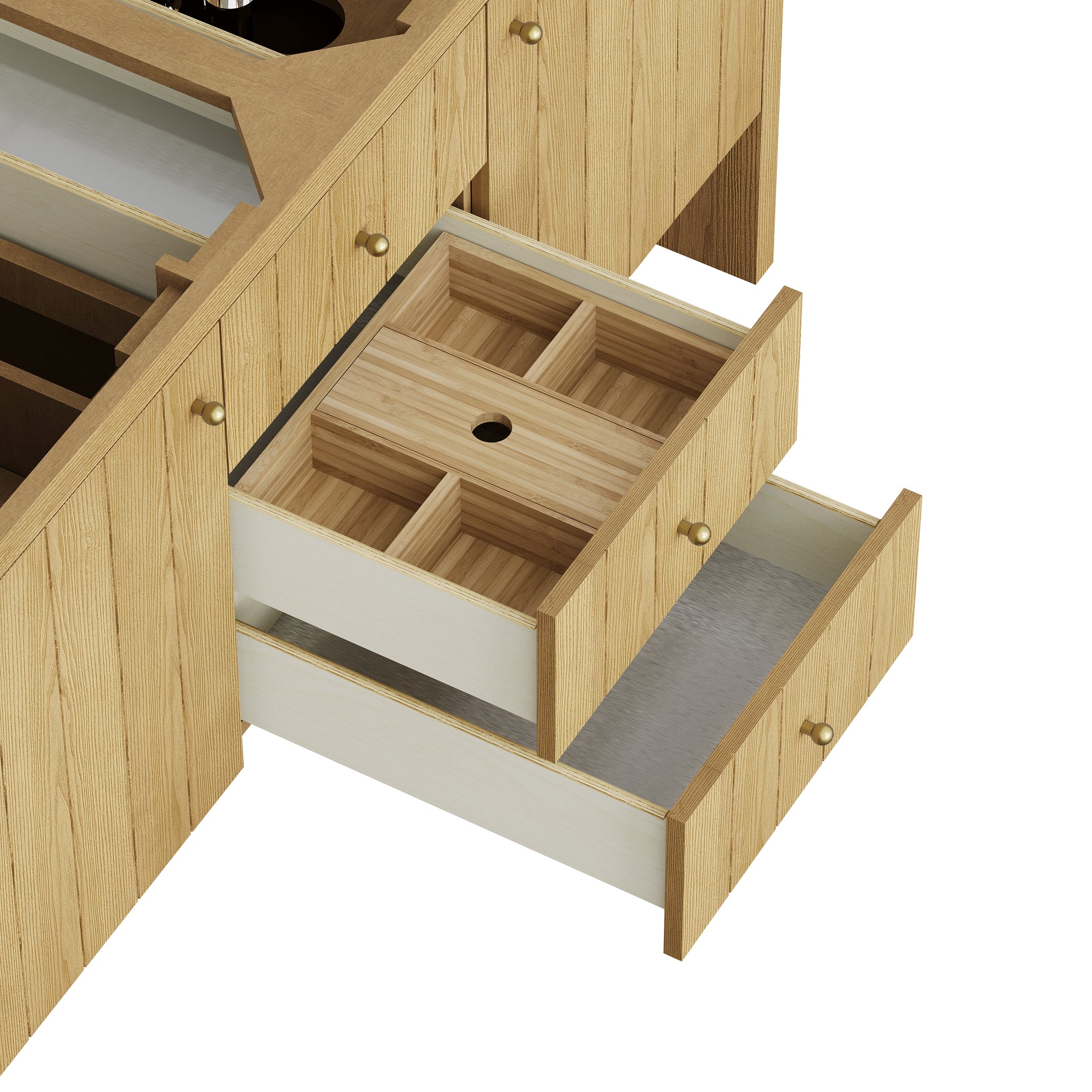 James Martin Hudson 60" Double Bathroom Vanity, Light Natural Oak, view 29