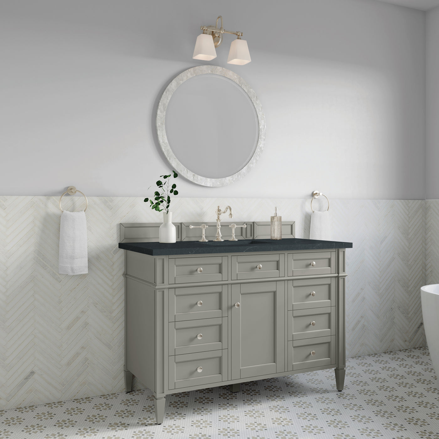 James Martin Brittany 48" Single Bathroom Vanity, Urban Gray, view 38
