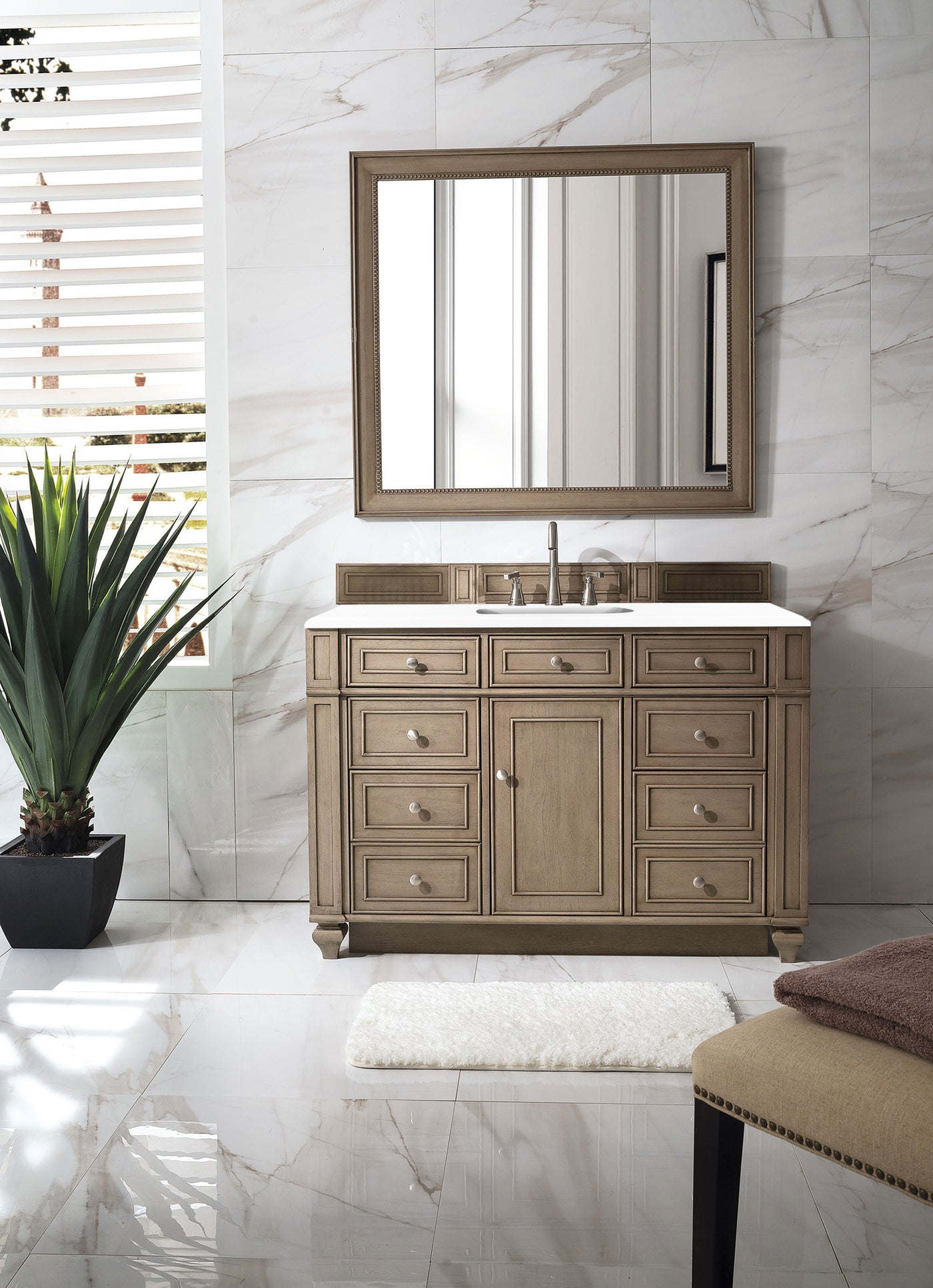 James Martin Bristol 48" Single Bathroom Vanity, Whitewashed Walnut, view 31