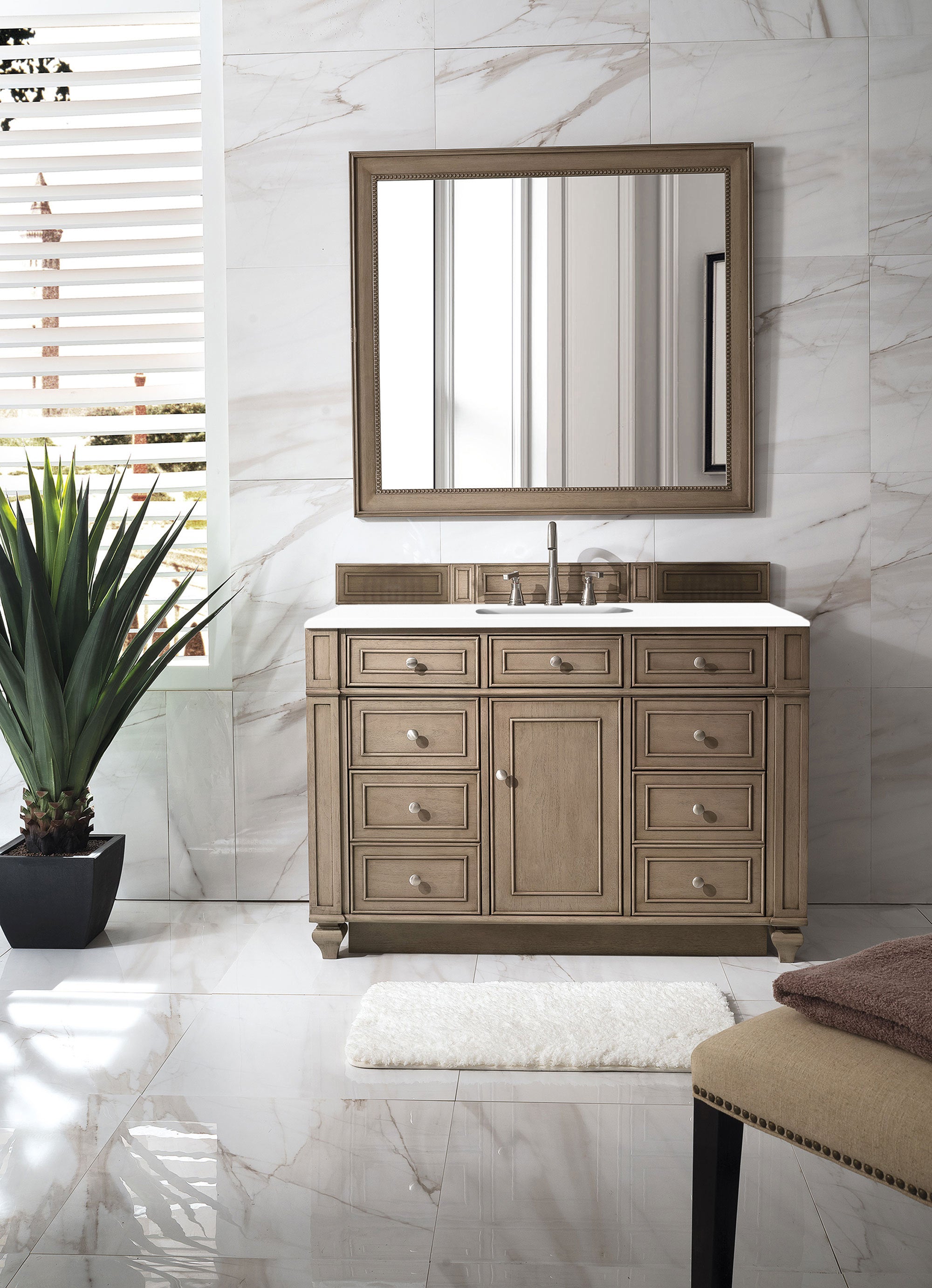 James Martin Bristol 48" Single Bathroom Vanity, Whitewashed Walnut, view 31