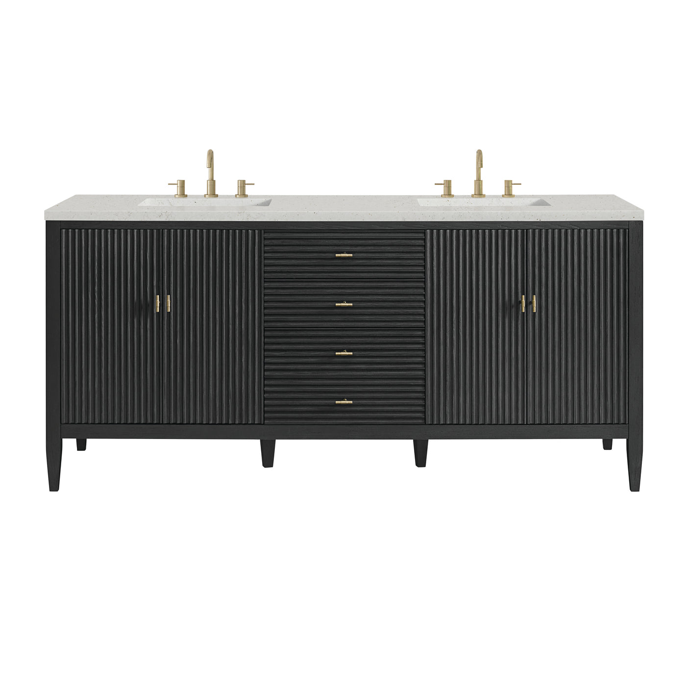 James Martin Myrrin 72" Double Bathroom Vanity, Carbon Oak, view 15