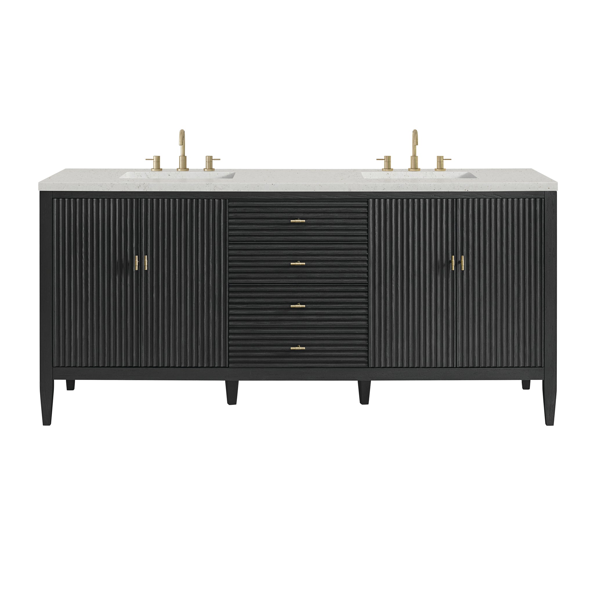 James Martin Myrrin 72" Double Bathroom Vanity, Carbon Oak, view 15