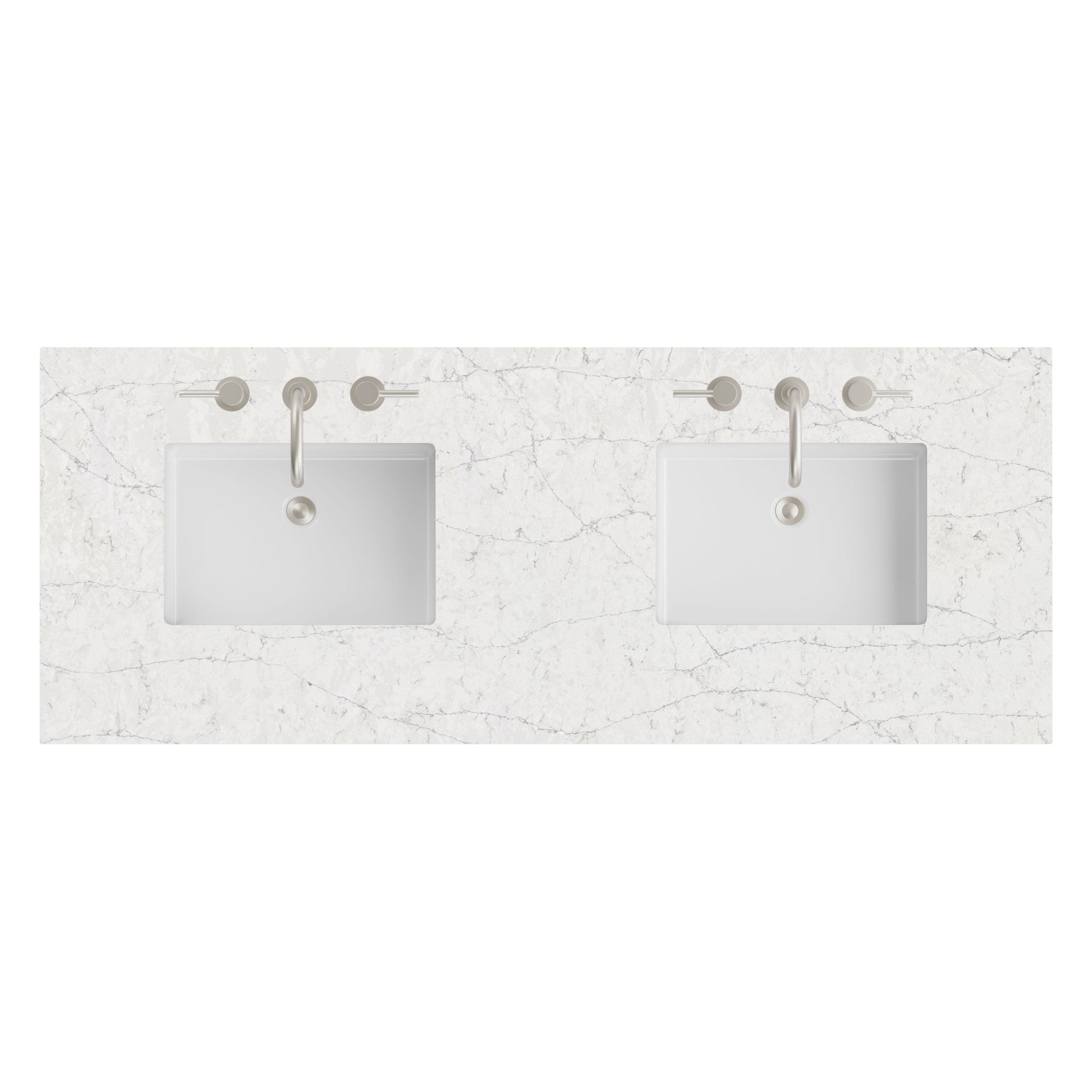 James Martin 60" Double Vanity Top with Eternal Jasmine Pearl countertop