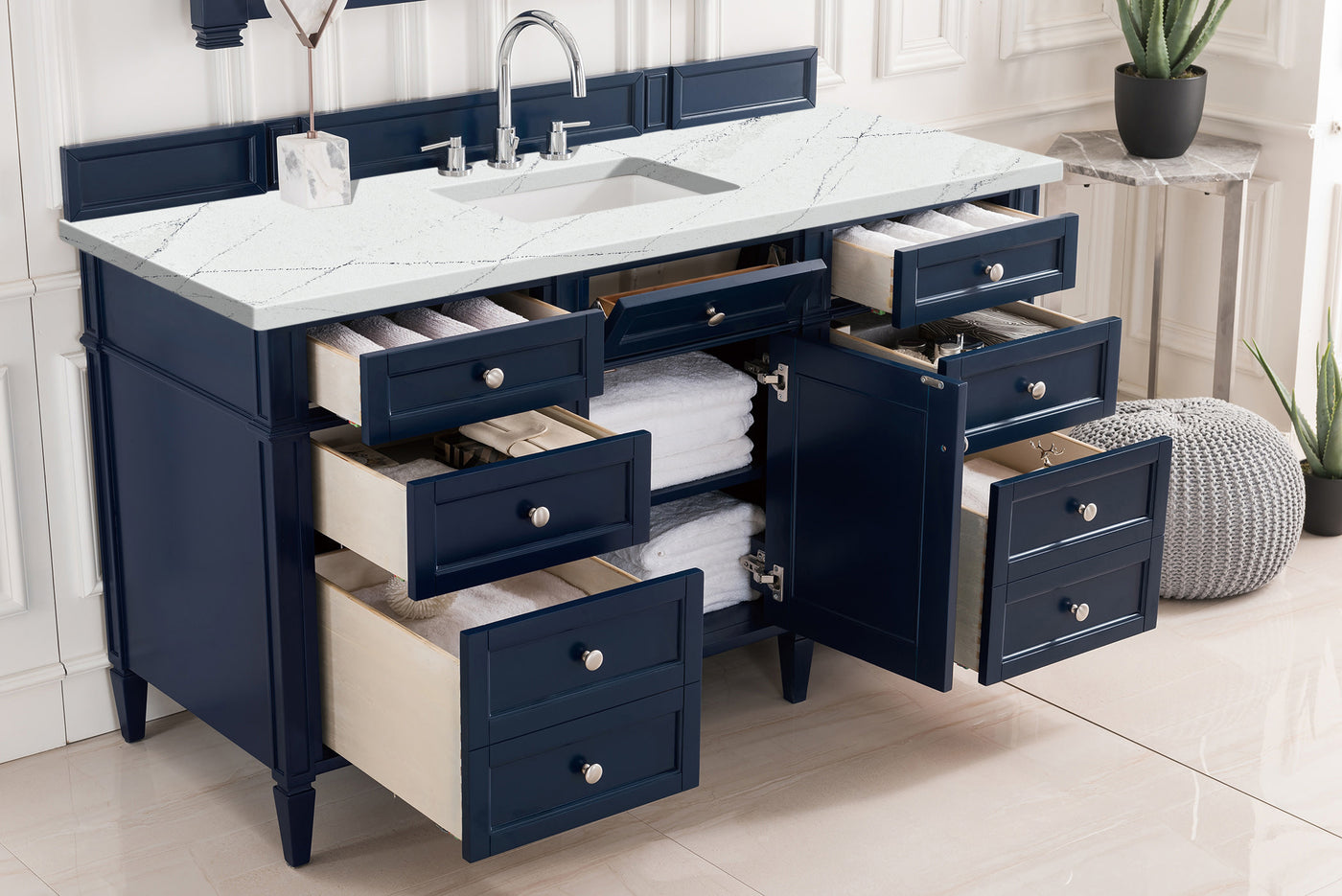 James Martin Brittany 60" Single Bathroom Vanity, Victory Blue, view 27
