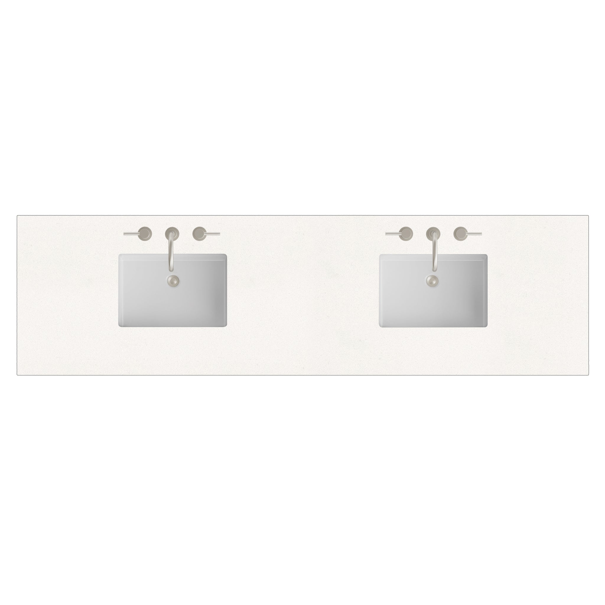 James Martin 84" Double Vanity Top with White Zeus countertop