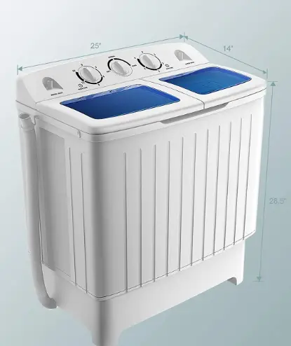 20 lbs Compact Twin Tub Washing Machine for Home Use by DirectDeals