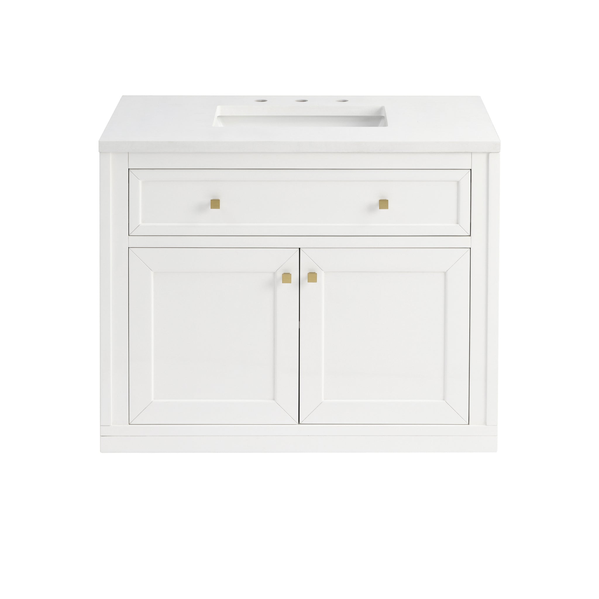 James Martin Chicago 36" Single Bathroom Vanity, Glossy White, view 36