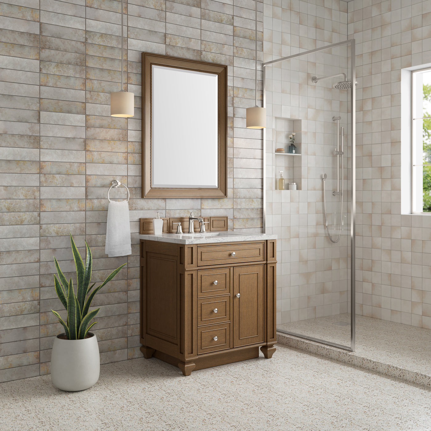 James Martin Bristol 30" Single Bathroom Vanity, Saddle Brown, view 26