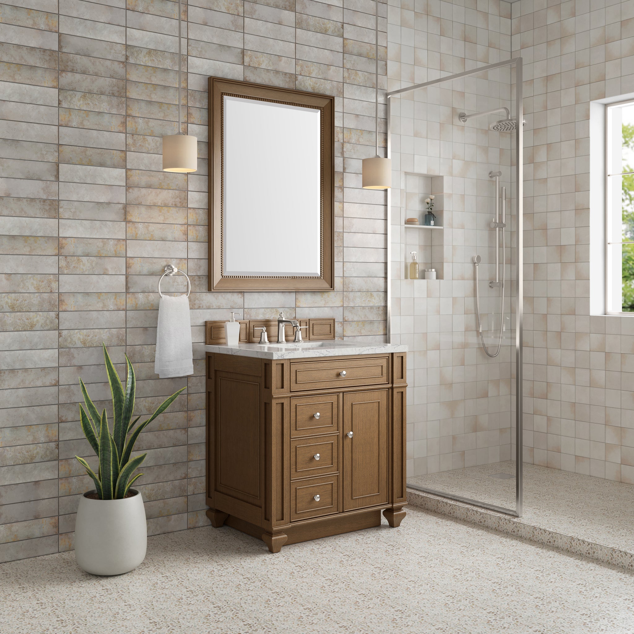 James Martin Bristol 30" Single Bathroom Vanity, Saddle Brown, view 26