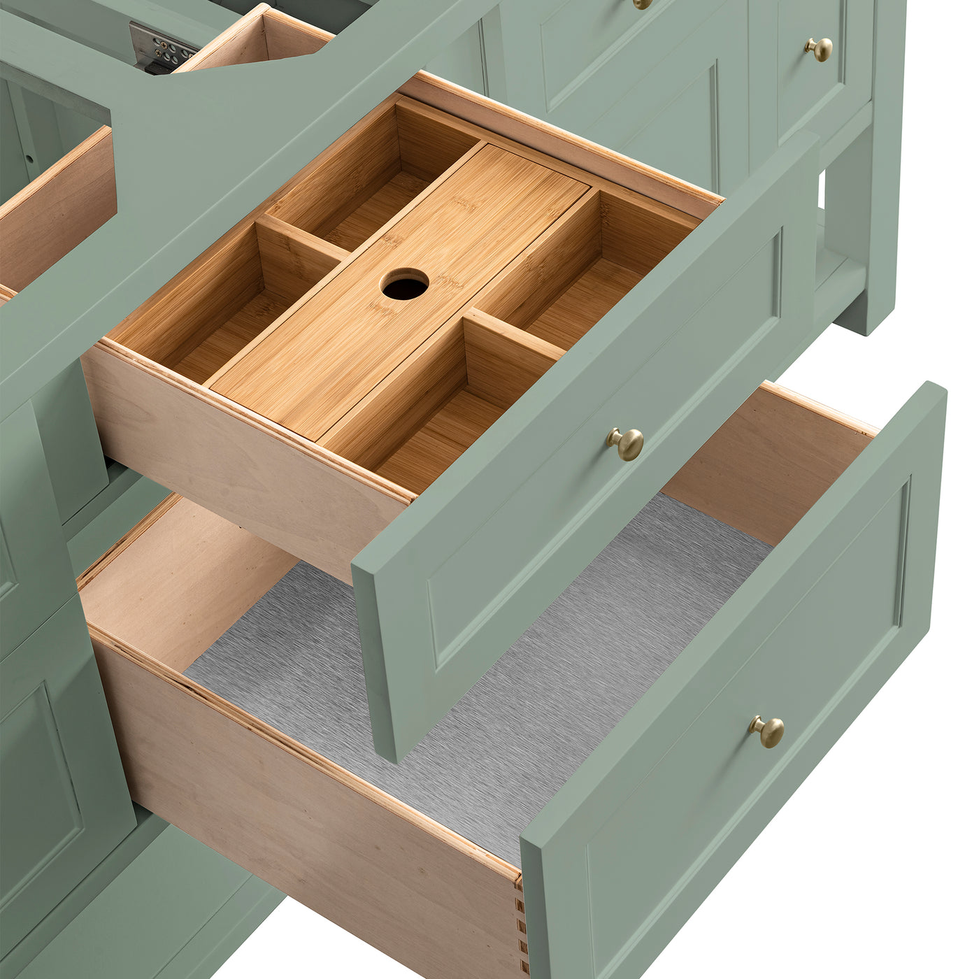 James Martin Breckenridge 72" Double Bathroom Vanity, Smokey Celadon, view 20