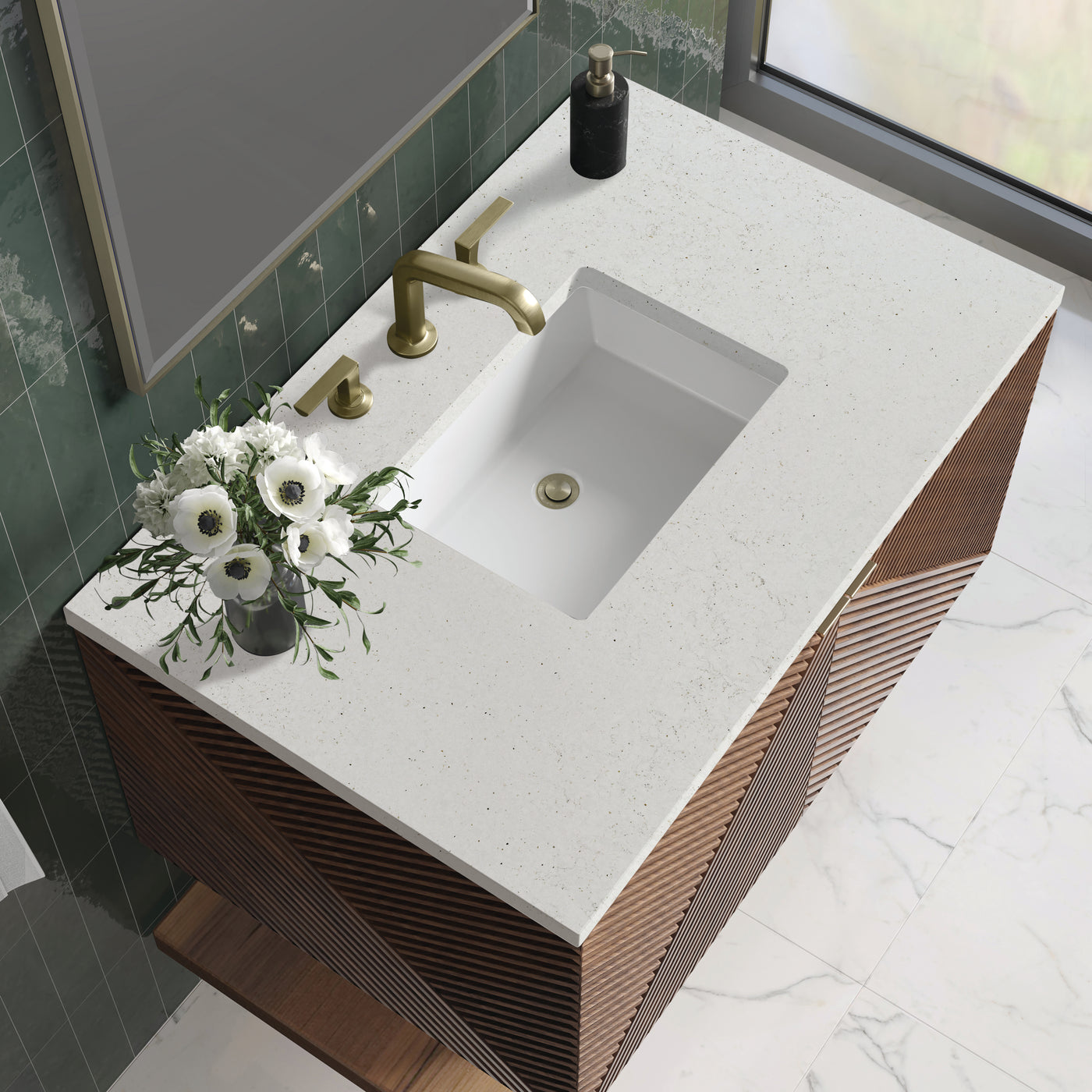 James Martin Marcello 36" Floating Single Bathroom Vanity, Chestnut, view 22