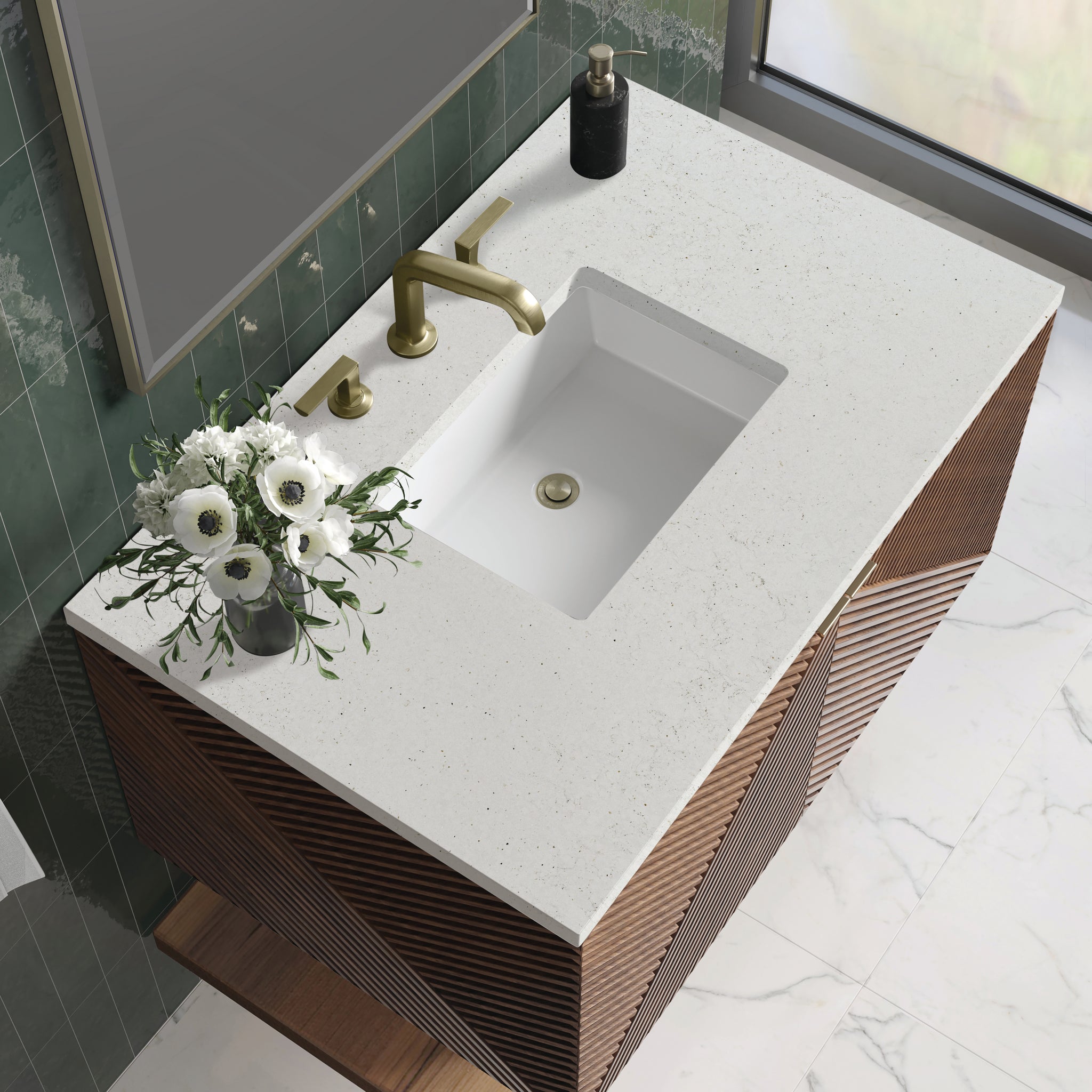 James Martin Marcello 36" Floating Single Bathroom Vanity, Chestnut, view 22