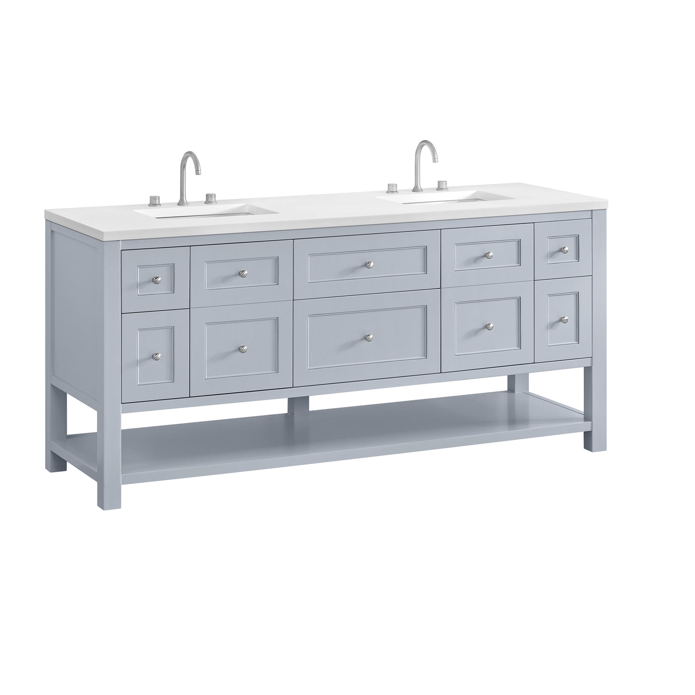 James Martin Breckenridge 72" Double Bathroom Vanity, Serenity Blue, view 36
