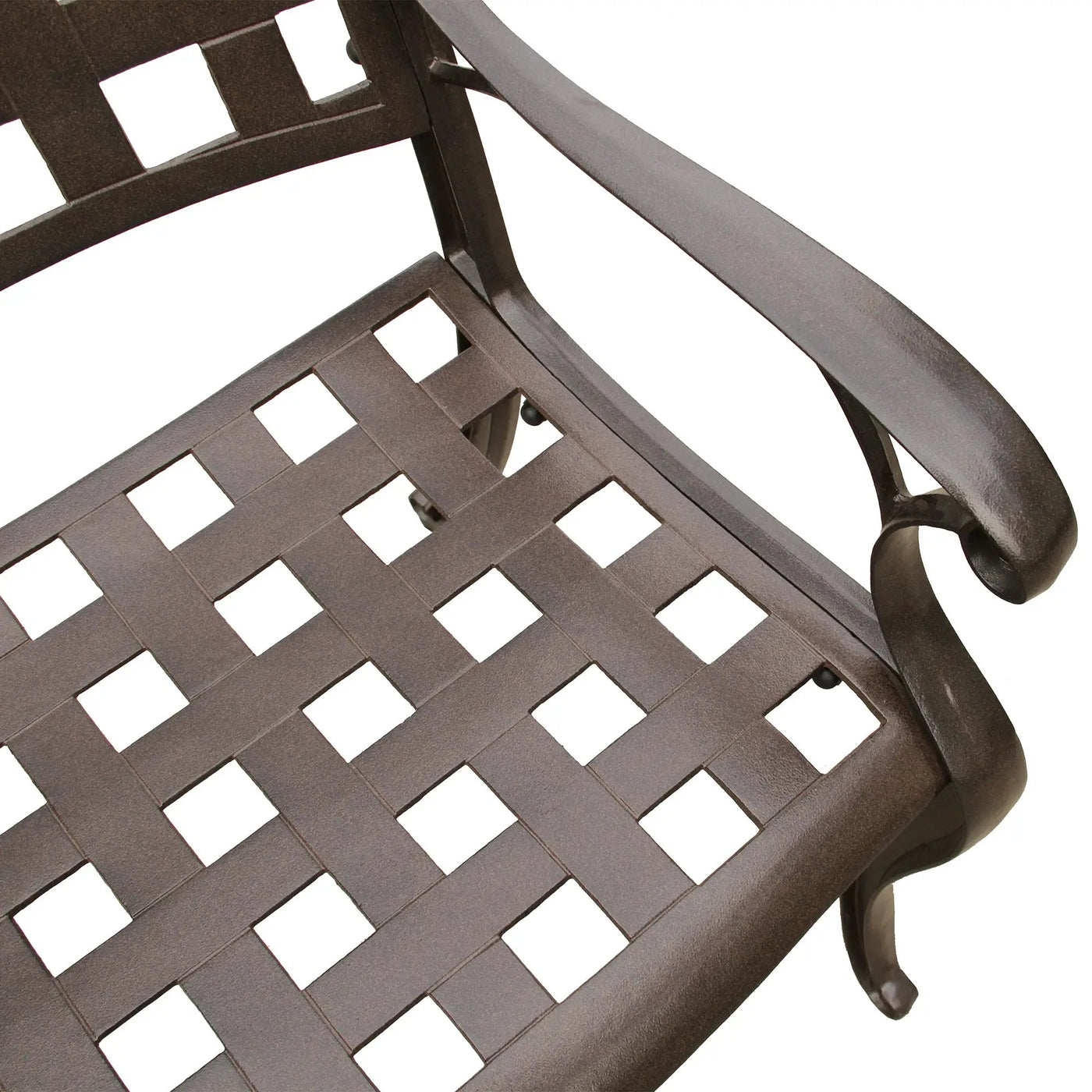 Modern Outdoor Mesh Cast Aluminum Patio Dining Chair by Sharicks
