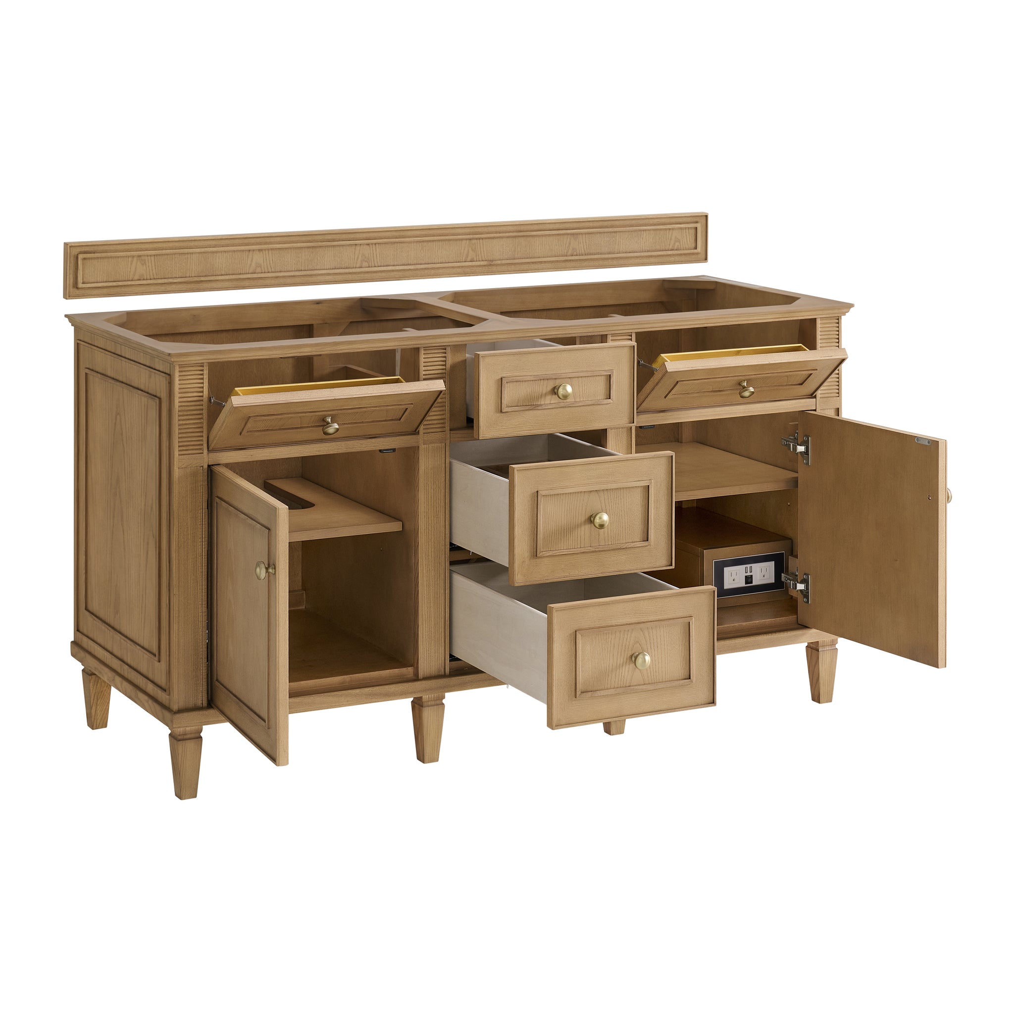 James Martin Lorelai 60" Double Bathroom Vanity, Light Natural Oak, view 21