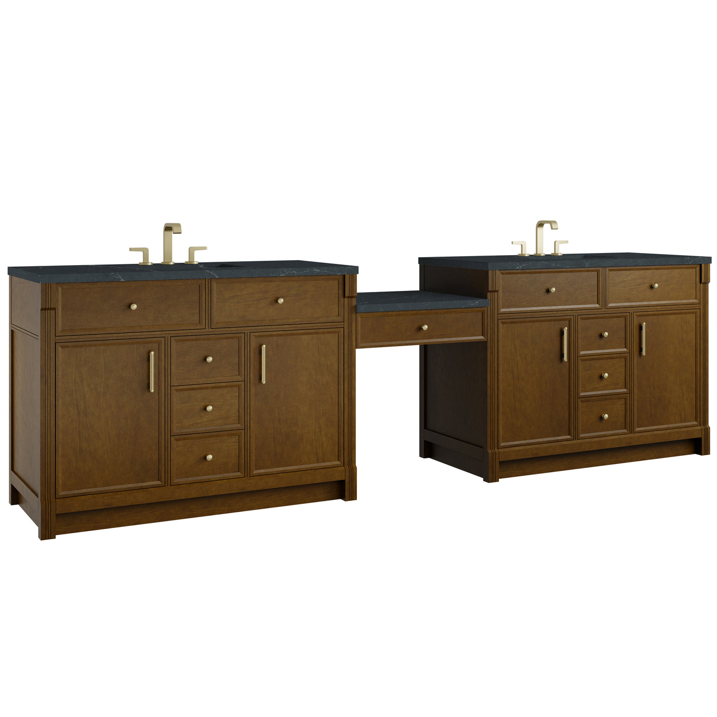 James Martin Bellshire 120" Double Bathroom Vanity, Honey Oak, view 35