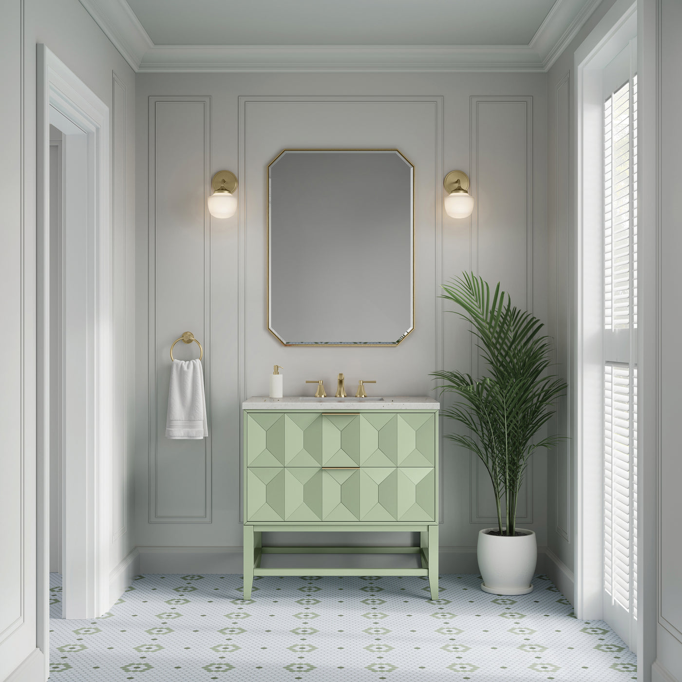 James Martin Emmeline 36" Single Bathroom Vanity, Pistachio, view 24