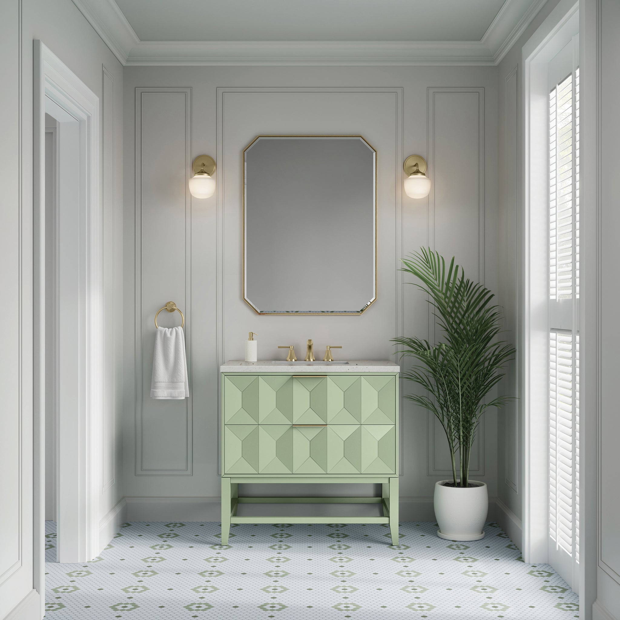 James Martin Emmeline 36" Single Bathroom Vanity, Pistachio, view 24