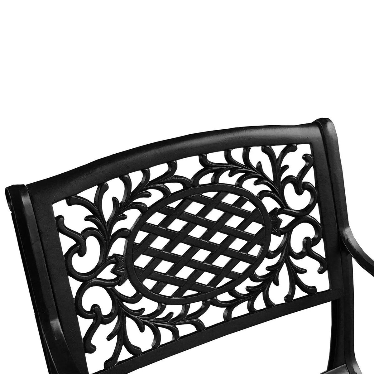 Outdoor Aluminum 5pc Round Patio Dining Set with Four Chairs by Sharicks