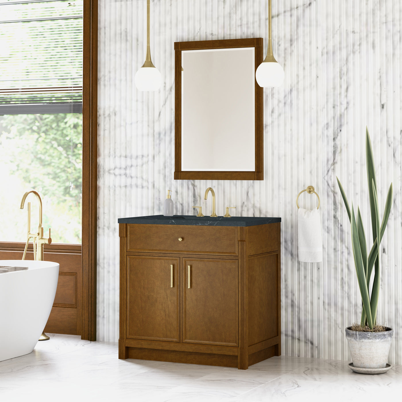 James Martin Bellshire 36" Single Bathroom Vanity, Honey Oak, view 40
