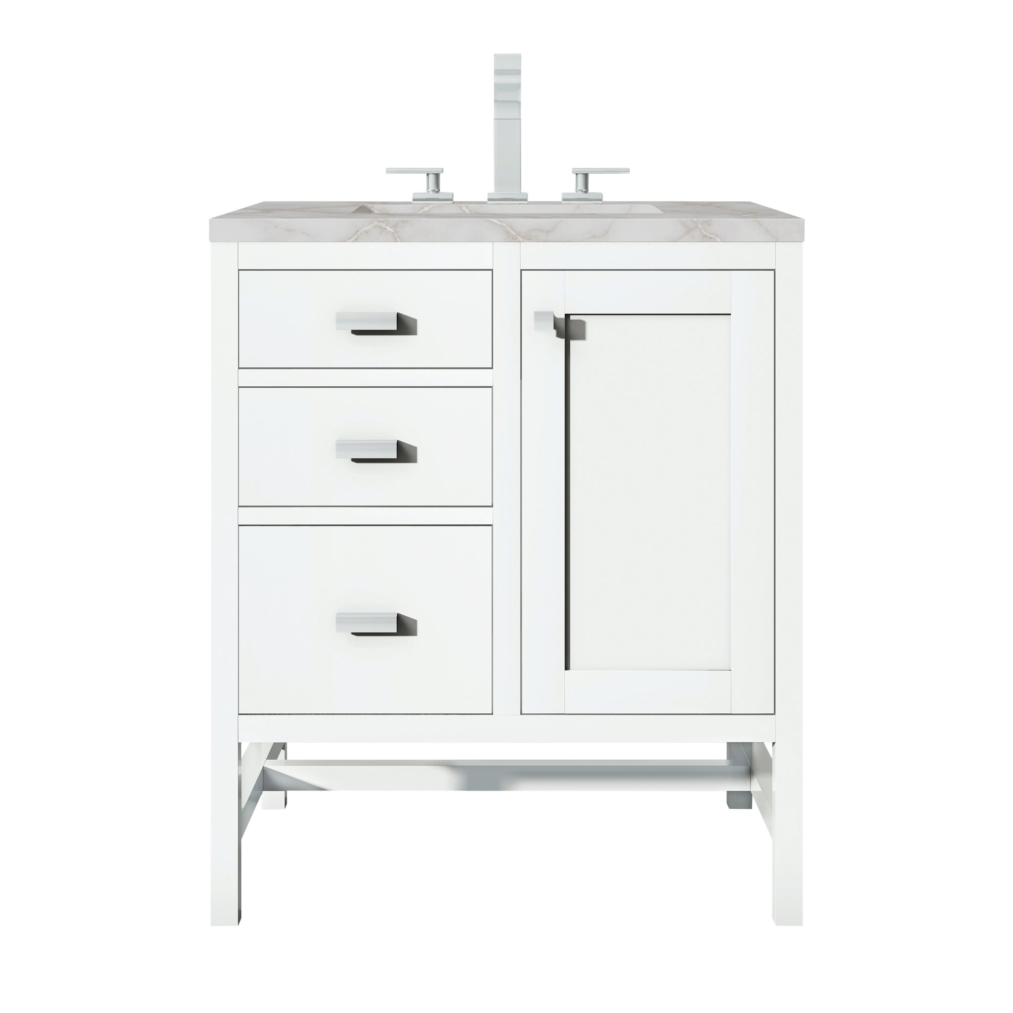 James Martin Addison 30" Single Bathroom Vanity, Glossy White, view 38