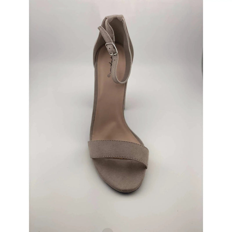 Qupid Women's Single Sole Sandal with Chunky Heel Heeled by Selzalot
