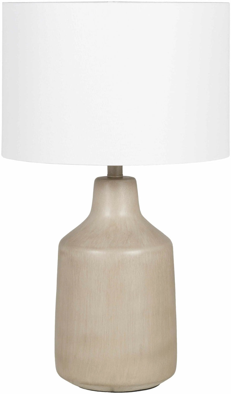 Quezon Beige Resin Table Lamp by Boutique Rugs