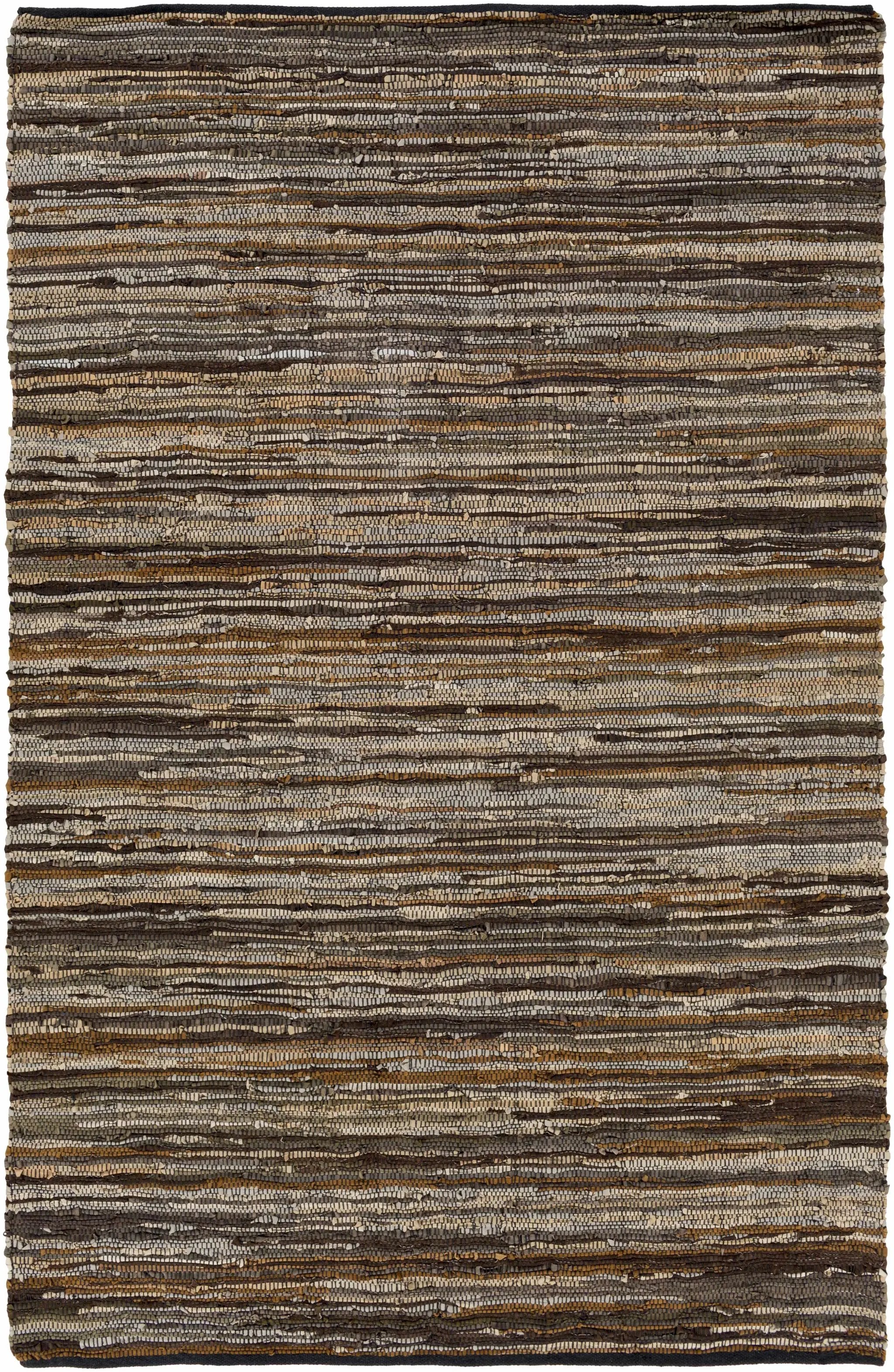 Hand Woven Leather Rag Rug - Clearance by Boutique Rugs