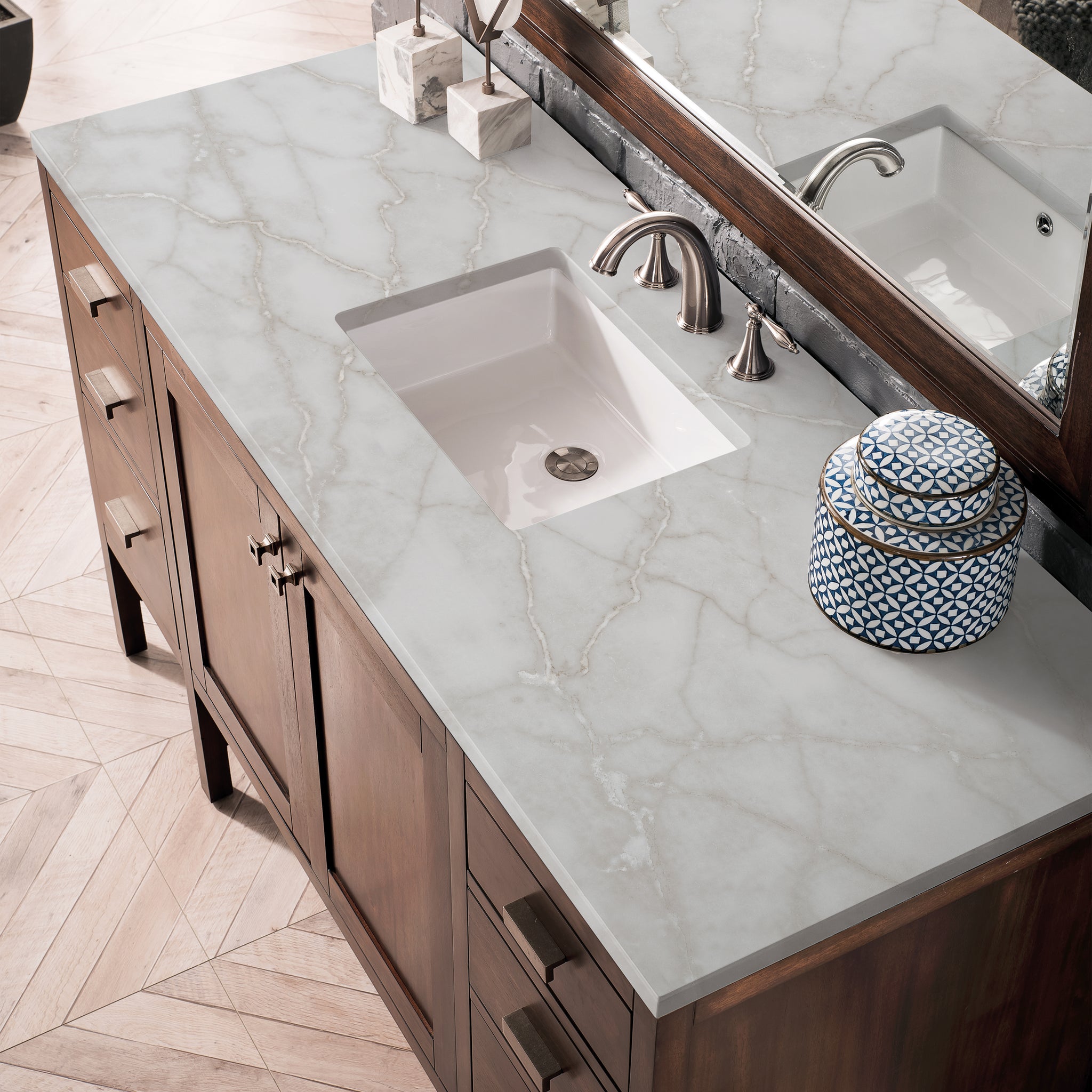James Martin Addison 60" Single Bathroom Vanity, Mid-Century Acacia, view 36